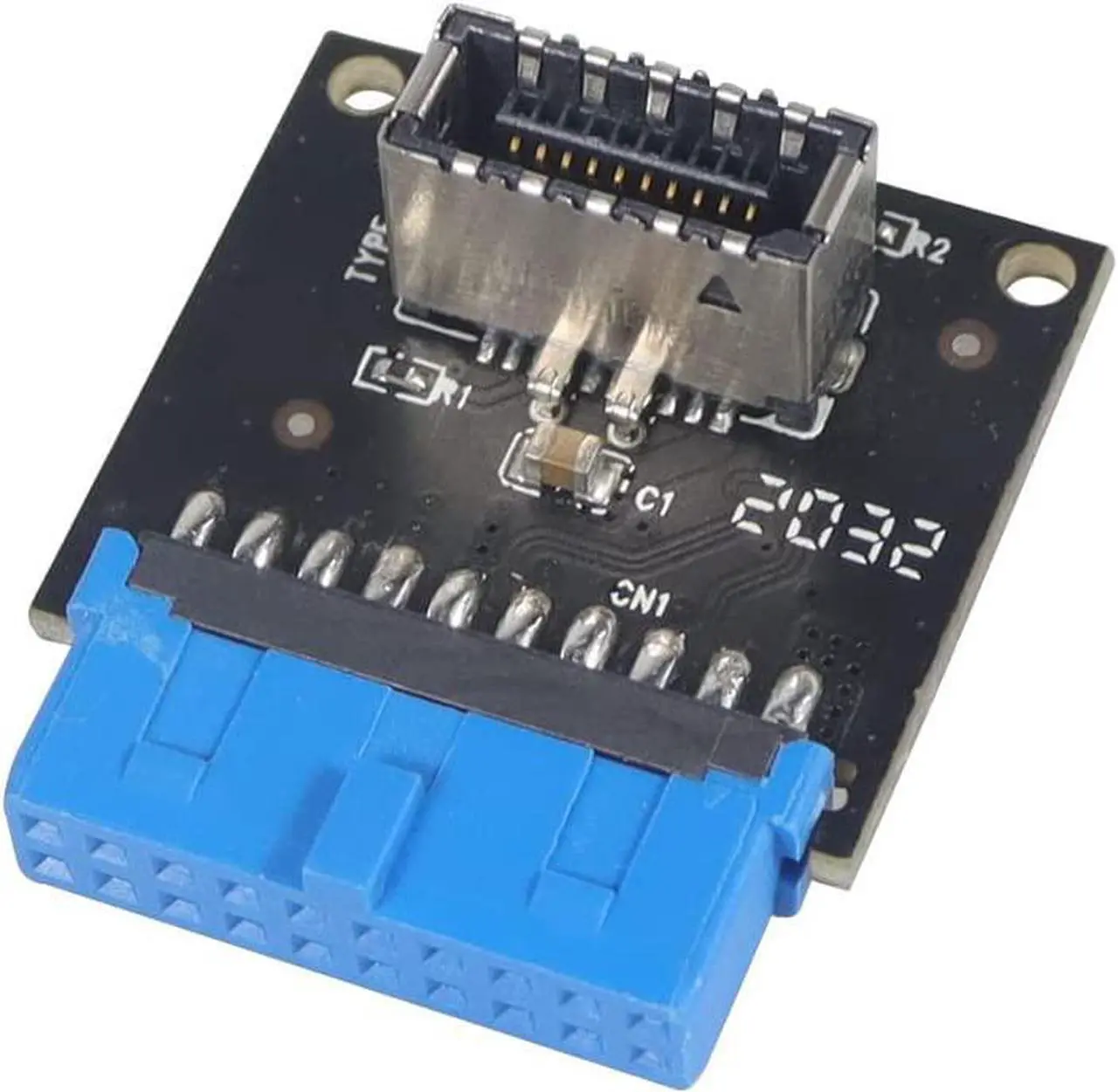 Alt view image 3 of 6 - USB 3.1 Front Panel Socket to USB 3.0 20Pin Header Male Extension Cable Adapter for Motherboard Card 20P USB to Type-E Connector (2 Pcs)