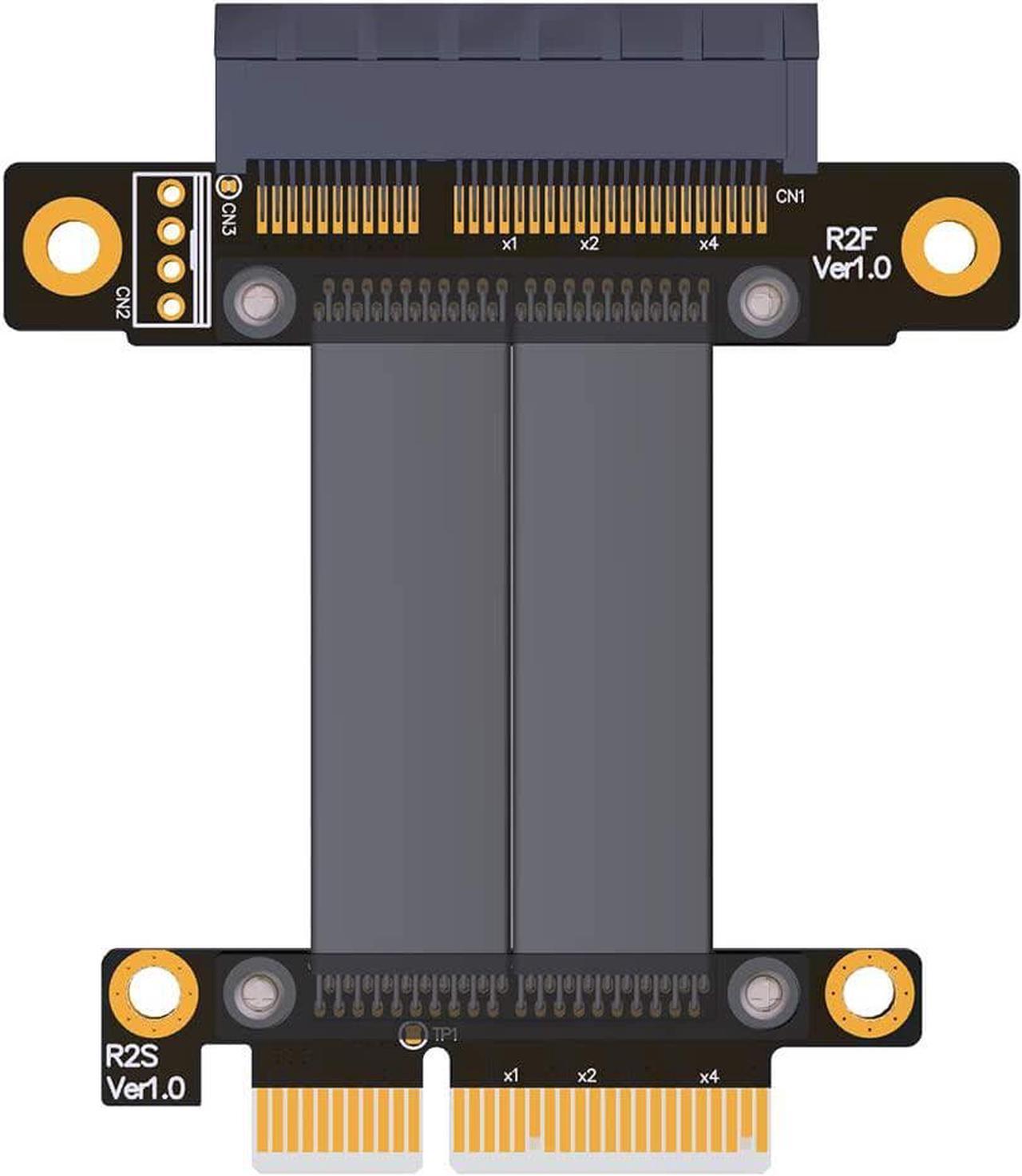 ADT-Link PCIe 3.0 x4 Male to Female Extension Cable R22SF PCI Express Gen3 Motherboard Graphics SSD RAID Extender Conversion Riser Card(45CM)