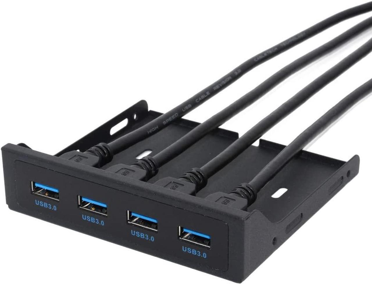 Front Panel 4 Ports USB 3.0 HUB Splitter Combo Adapter Bracket 5Gbps USB3.0 19PIN/20PIN Internal for Any Desktop Case3.5 Inch Floppy Bay