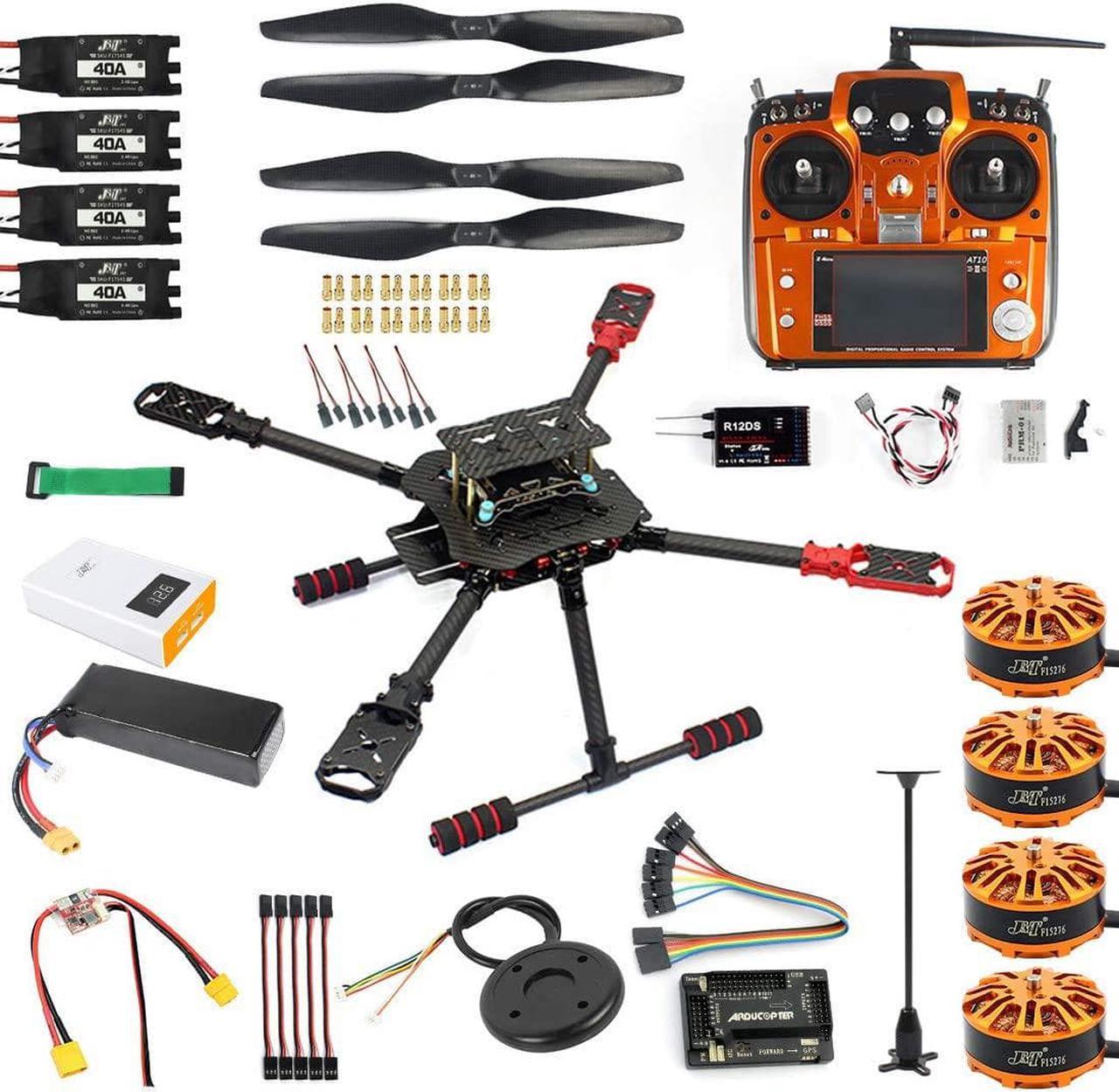 460mm 560mm Umbrella Foldable RC Quadcopter DIY RC Drone 4-Axle Unassemble DIY GPS Drone w/ APM2.8/PIX Flight Controller AT10/AT9S TX/Gimbal FPV Upgrade (560mm RTF AT10 APM)