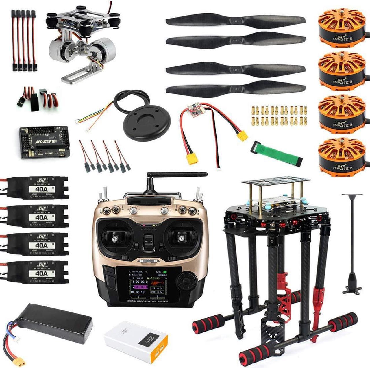 460mm 560mm Umbrella Foldable RC Quadcopter DIY RC Drone 4-Axle Unassemble DIY GPS Drone w/ APM2.8/PIX Flight Controller AT10/AT9S TX/Gimbal FPV Upgrade (560mm RTF AT9S PTZ)