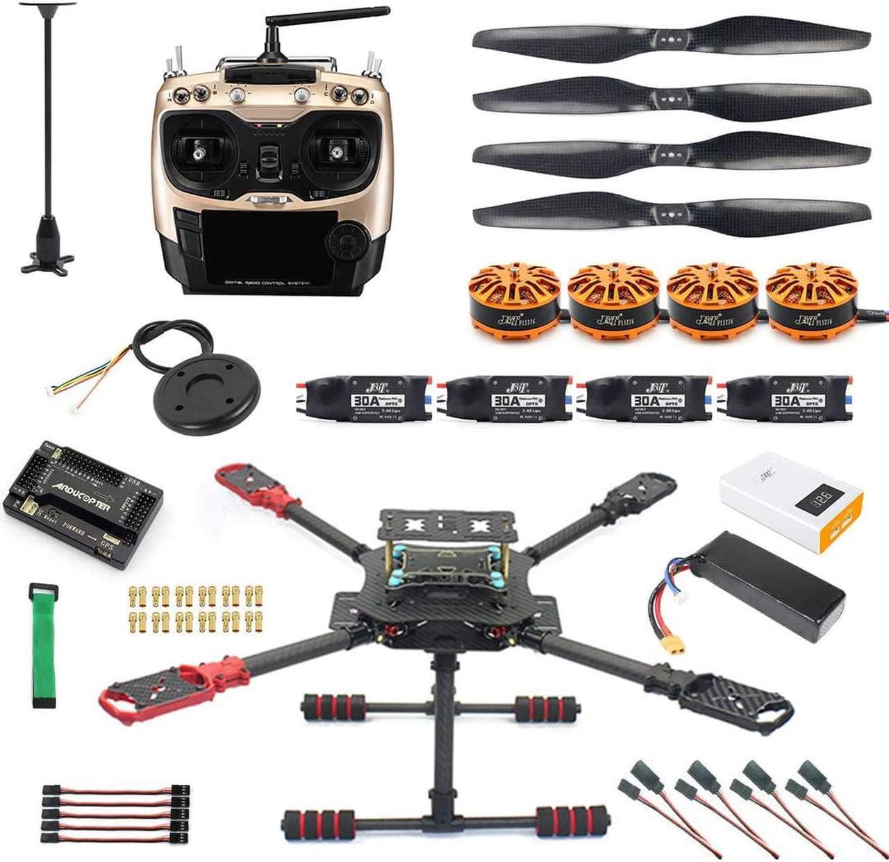 460mm 560mm Umbrella Foldable RC Quadcopter DIY RC Drone 4-Axle Unassemble DIY GPS Drone w/ APM2.8/PIX Flight Controller AT10/AT9S TX/Gimbal FPV Upgrade (460mm RTF AT9S)