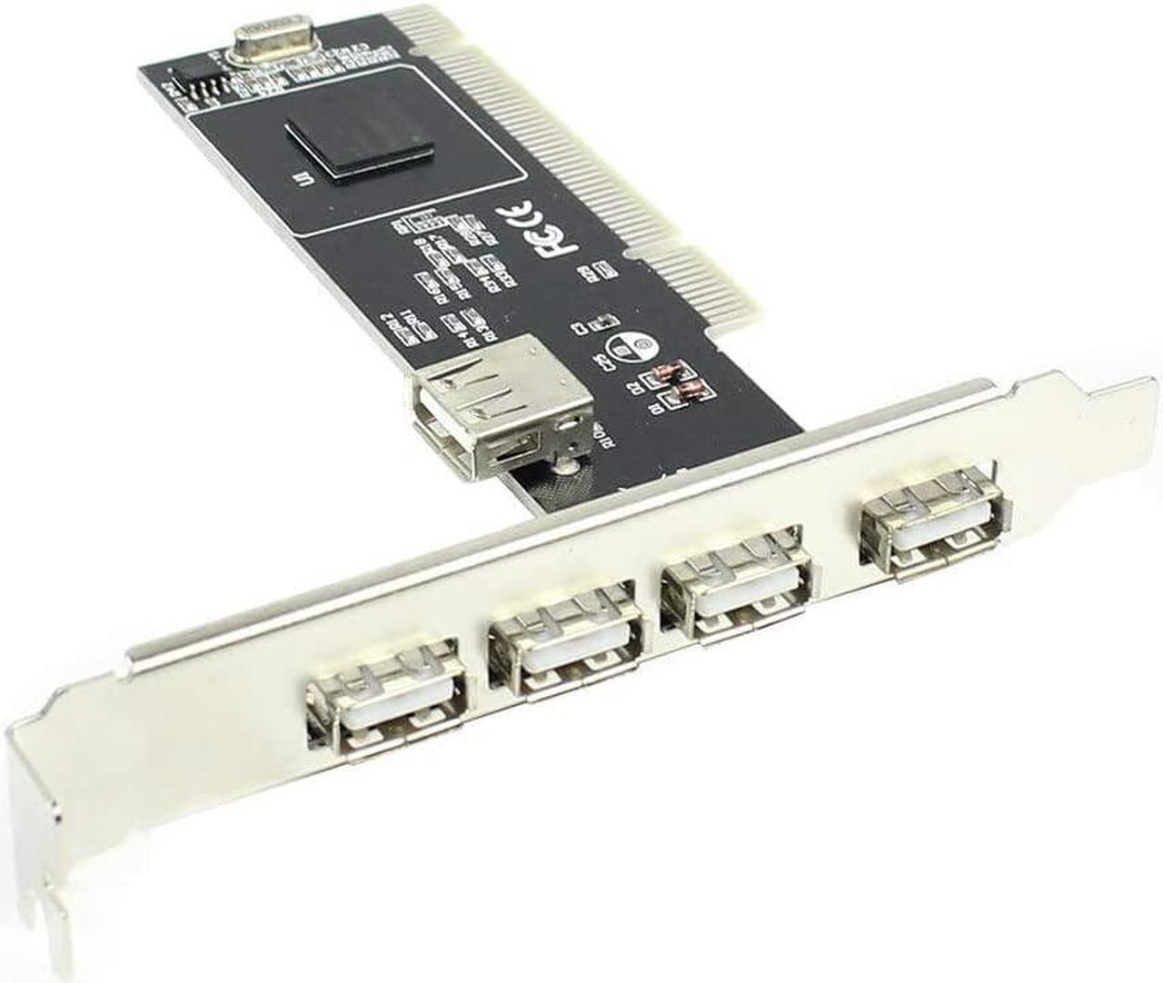 USB 2.0 4 Ports 480 Mbps High Speed HUB PCI Controller Card Adapter PCI to USB2.0 for Desktop PC Computer Dropship Wholesale