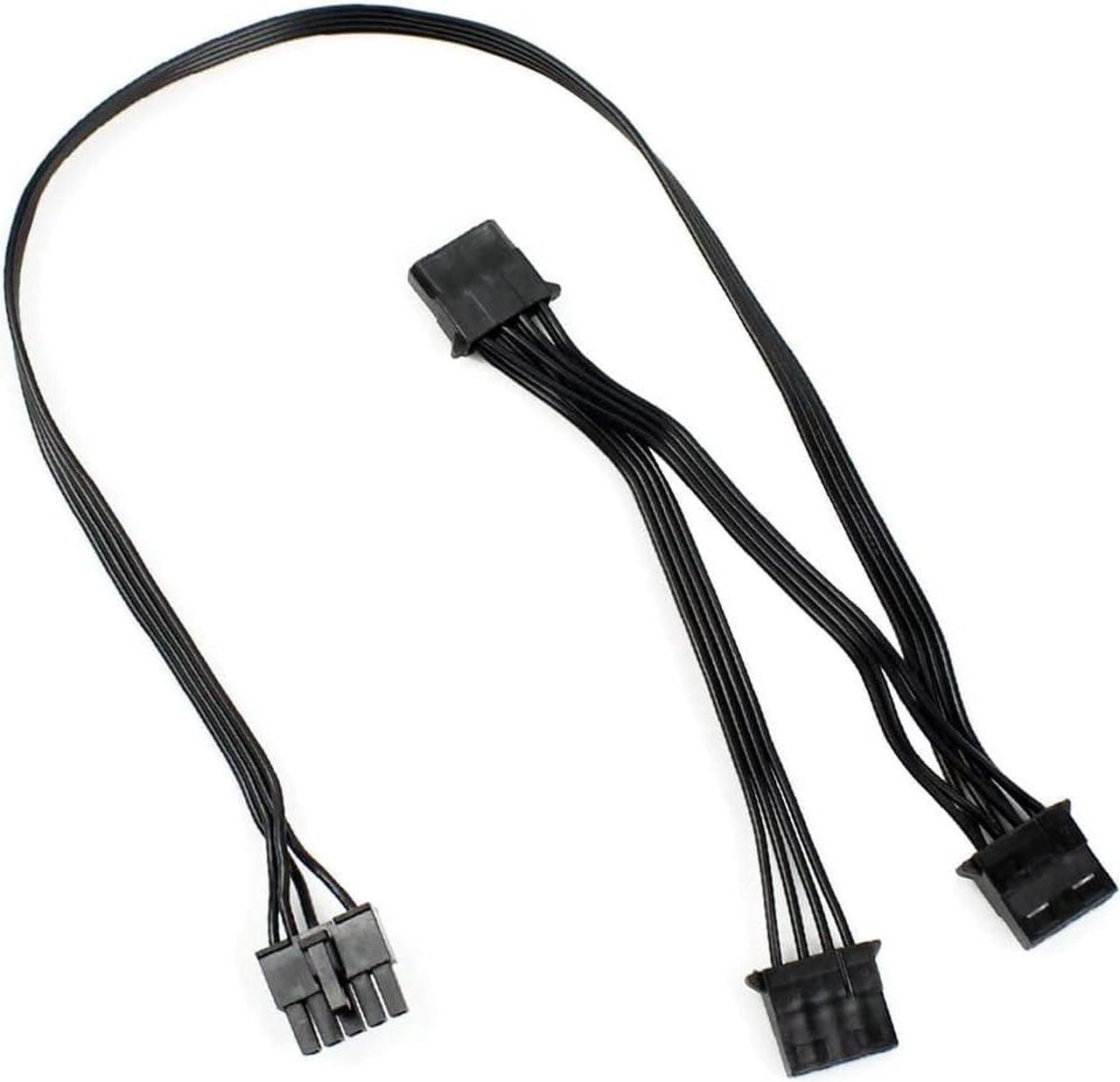 Great Wall Dragon Power Module Line 5P to Large 3 SATA 4P 5Pin to Hard Disk Line 4Pin Power Line 1 to 3 Splitter PC Server Multiplier Hard Drive Power Supply Extension Cable 80cm