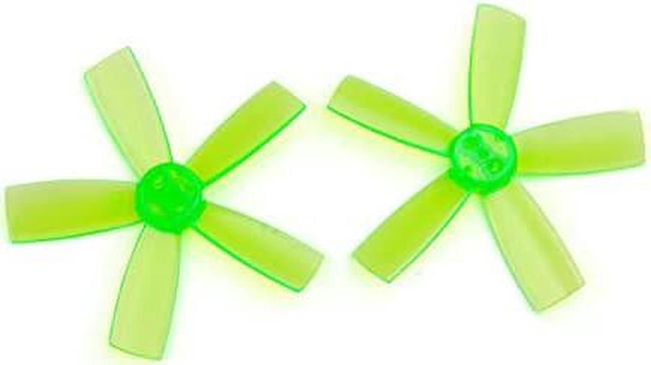 2035 Propeller 2.0 inch 50.8mm PC Props 5-Blade CW CCW Paddle for Indoor Brushless FPV Racer Drone Quadcopter 2 Pairs/Set (Green)