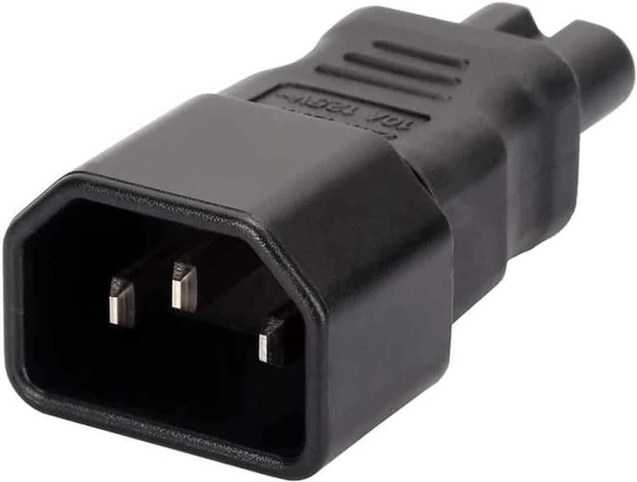 IEC320 Power Converter Adaptor Universal IEC Socket Power Adapter for Computer TV PDU UPS Power Cord (C14 to C7)