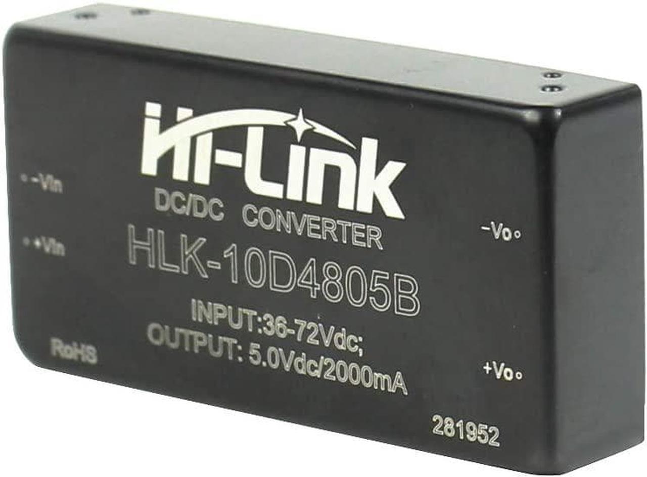 HI-Link HLK-10D4805B 48V to 5V 2A 10W DC to DC Isolation Switching Power Supply Module DCDC 50.825.411mm (5 Pcs)