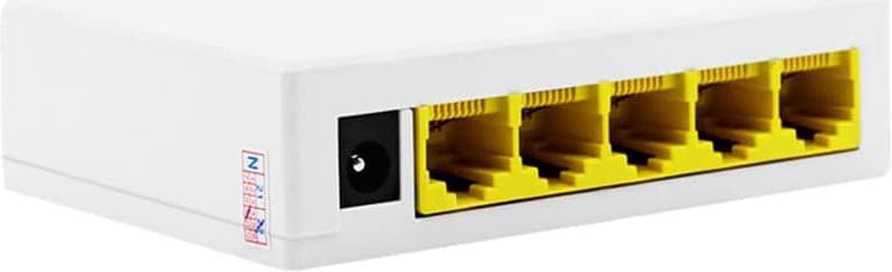 5-Port Network Switch 100/1000M Computer Monitoring Smart Ethernet LAN Splitter (100M Plastic Version)