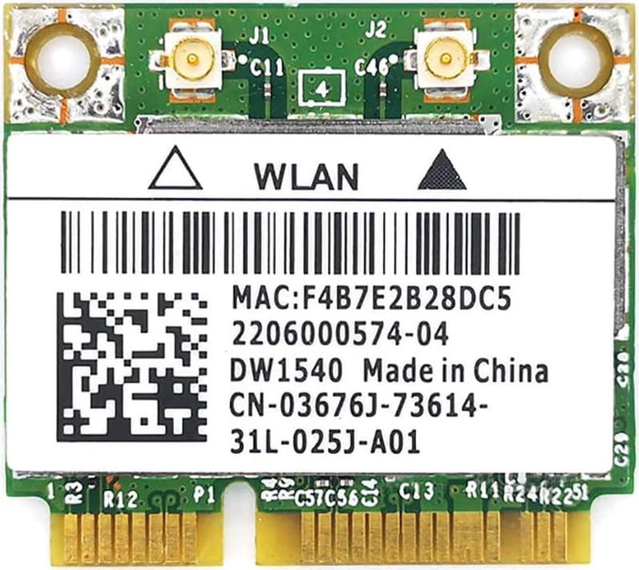 Wireless Adapter Card 2.4G/5G Dual-Band Mini Pcie 300Mbps 802.11A/B/G/N BCM943228 DW1540 Built-in Wireless Network Card Compatible with Win7/8/10