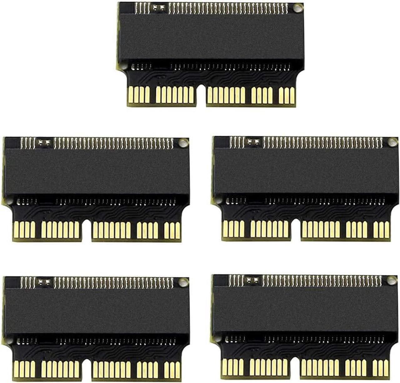 M.2 NGFF Adapter NVMe PCI-E x4 M2 to SSD Compatible with A-pple Laptop,Mac-Book Air Pro 2013 2014 2015 A1465 A1466 A1502 A1398 (5Pcs)