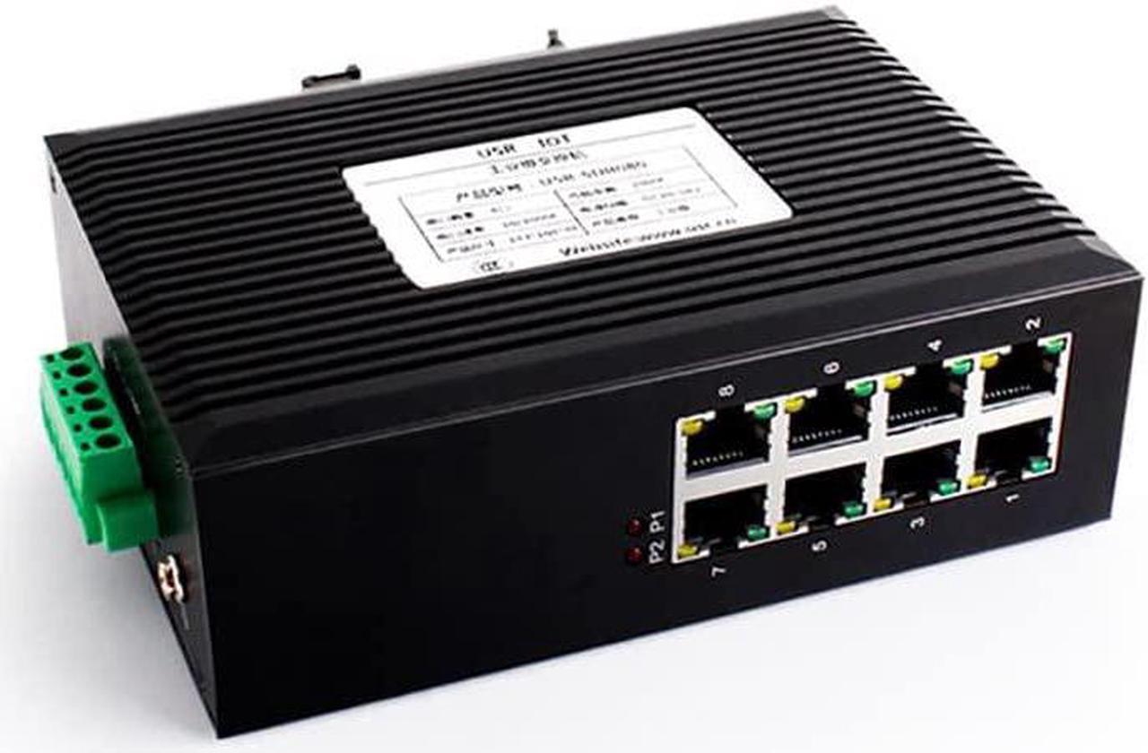 USR-SDR080 8 Port Industrial Network Ethernet Switches 10/100Mbps Rate DC10~58V DIN Rail Type Natural Heat Dissipation