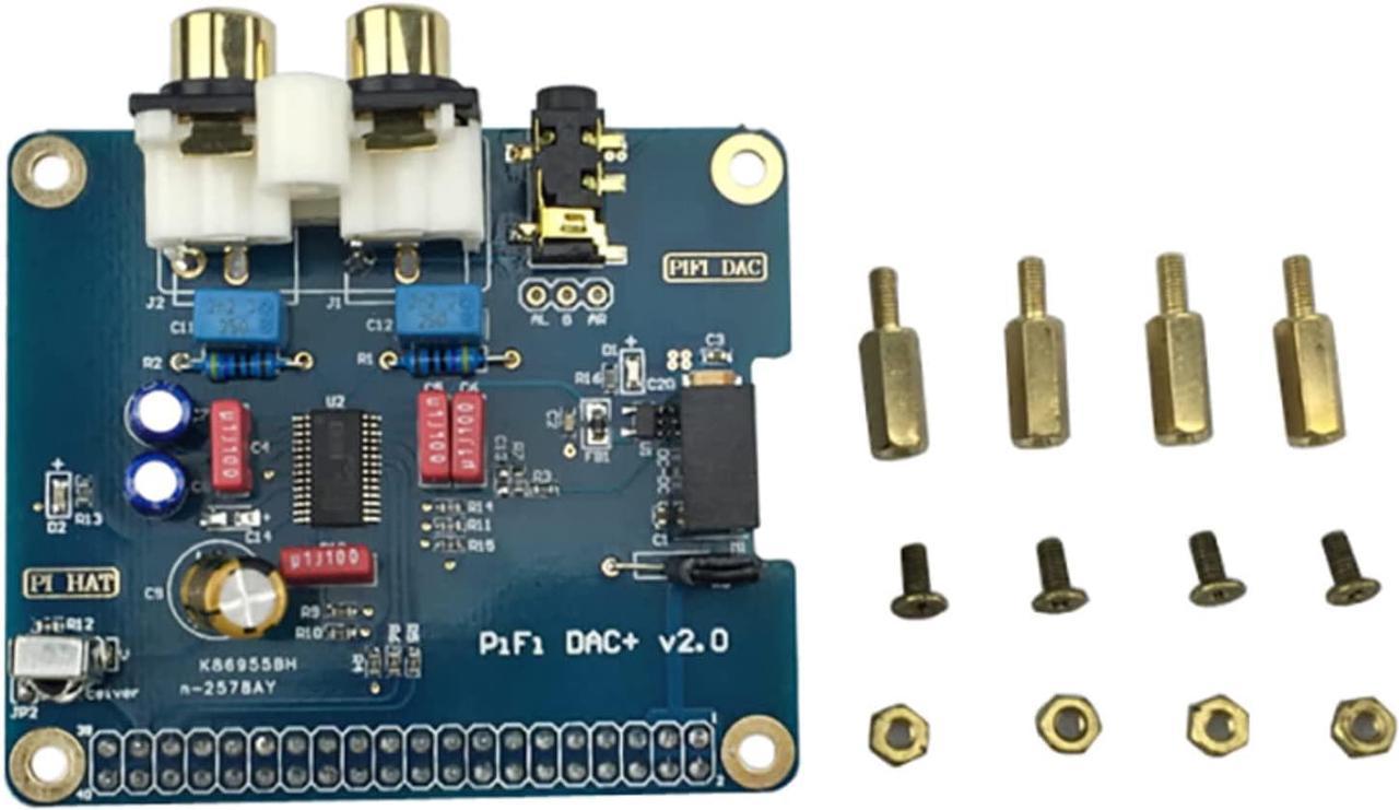 Raspberry Pi Lossless Analog Audio Board 32bit HiFi DAC Audio Card Expansion Board for Raspberry Pi 4B/3B+ (Single Board)