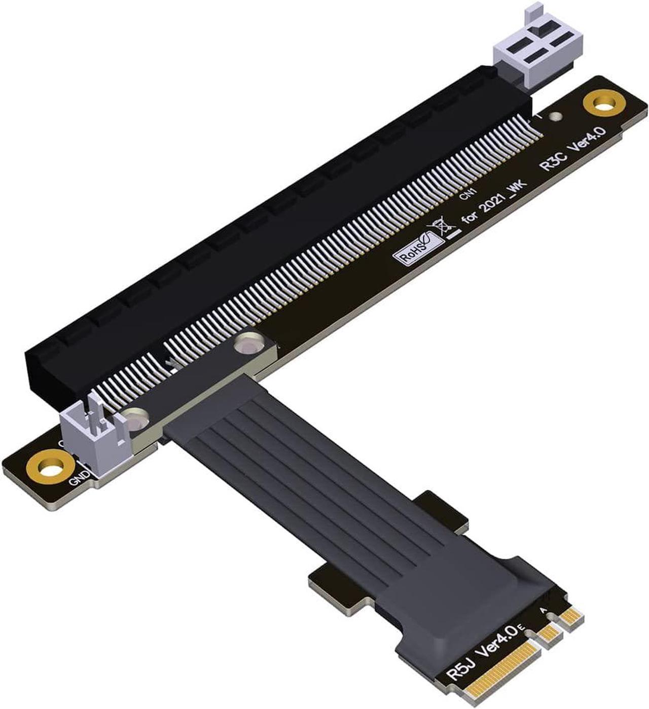 PCI-e 4.0 M.2 WiFi A.E Key A+E to PCI-e x1/ x4/ x16 Slot Riser Extender Adapter Card Ribbon Gen4.0 PCIE Cable Wireless Network Card 8G/BPS (15cm,Pcie4.0 16x R53JC)