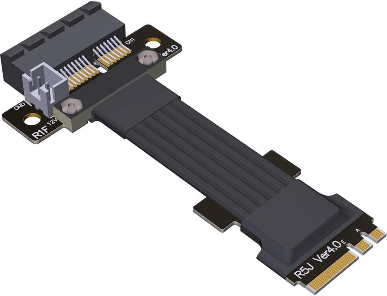 PCI-e 4.0 M.2 WiFi A.E Key A+E to PCI-e x1/ x4/ x16 Slot Riser Extender Adapter Card Ribbon Gen4.0 PCIE Cable Wireless Network Card 8G/BPS (15cm,Pcie4.0 1x R51JF)