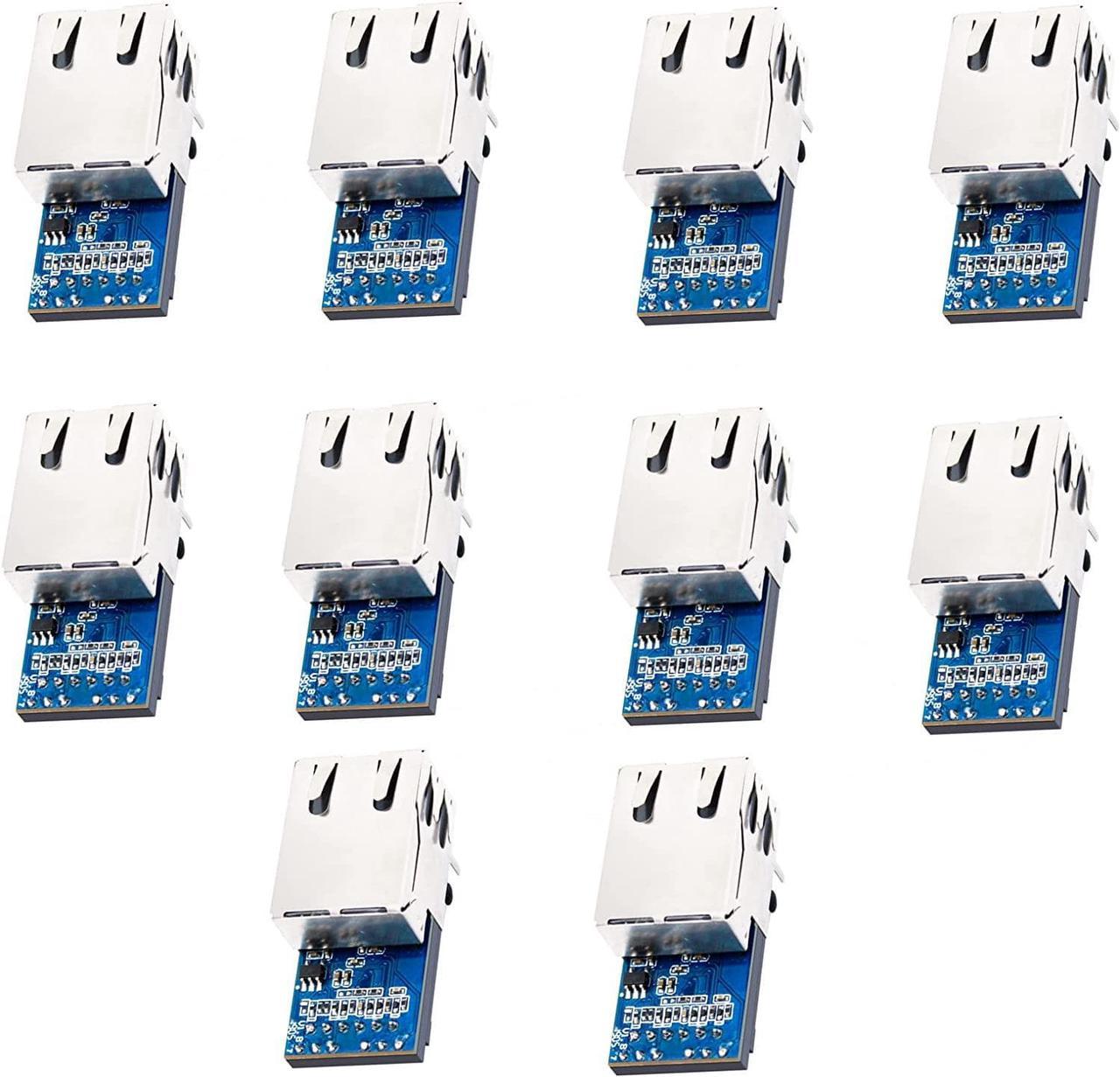 USR-K7 Low Cost TTL UART to Ethernet Module 10/100Mbps Super Port Ethernet to Serial Module Support Modbus RTU to Modbus TCP with RJ45 Port (10PCS)