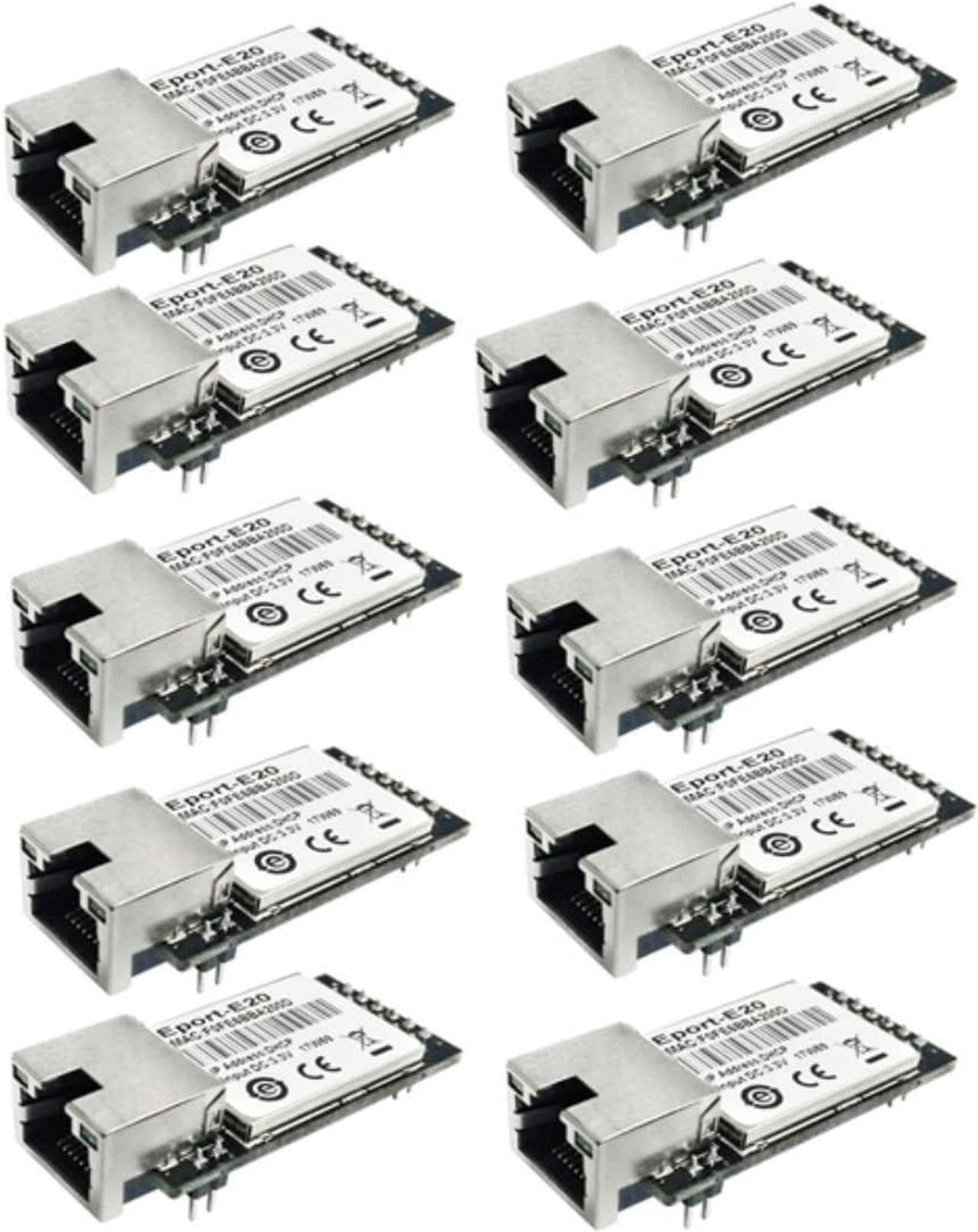 5/10PCS Eport-E20 Network Server Port FreeRTOS TTL Serial to Ethernet Embedded Module DHCP 3.3V DHCP TCP IP Telnet Converter MCU (10pcs)