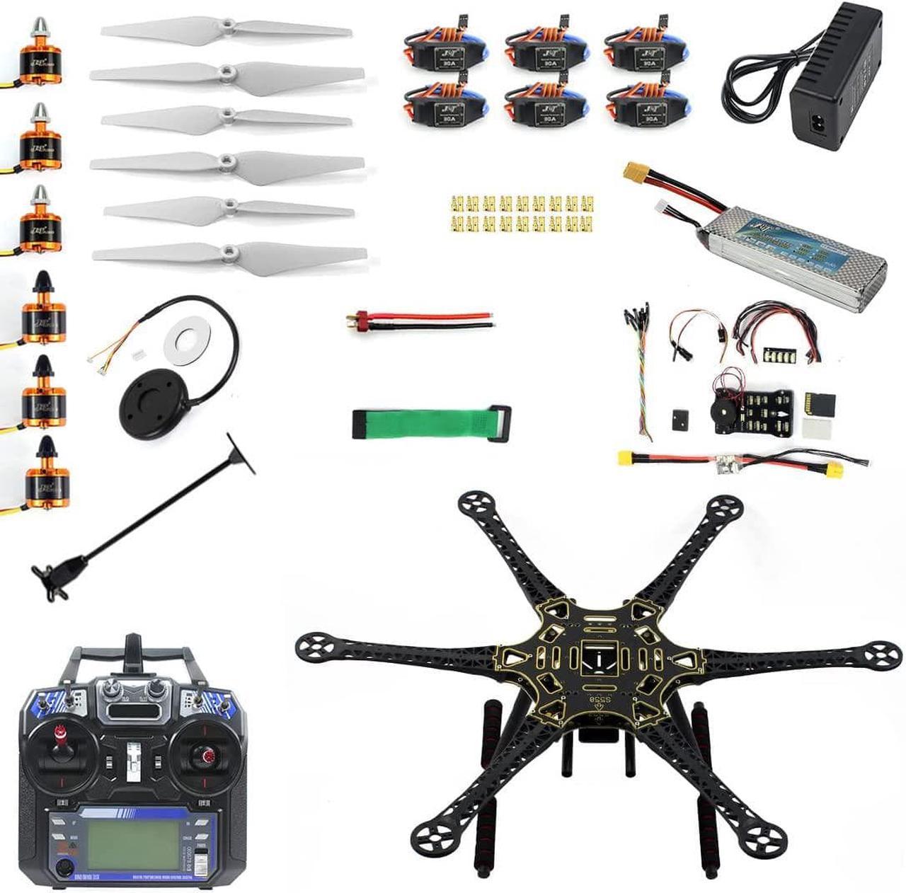 DIY RC FPV Drone 3S-4S Hexacopter 6-axle Aircraft Kit HMF S550 528mm Frame PXI PX4 Flight Control 920KV Motor GPS FS-i6 Transmitter