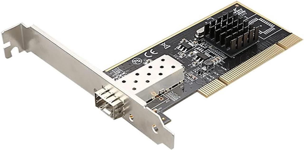 diewu TXA087 1000Mbps PCI SFP Network Card Gigabit Ethernet LAN Adapter Fully Shielded SFP Slot with Intel 82545 Chip Support Windows Server/Linux/VMware