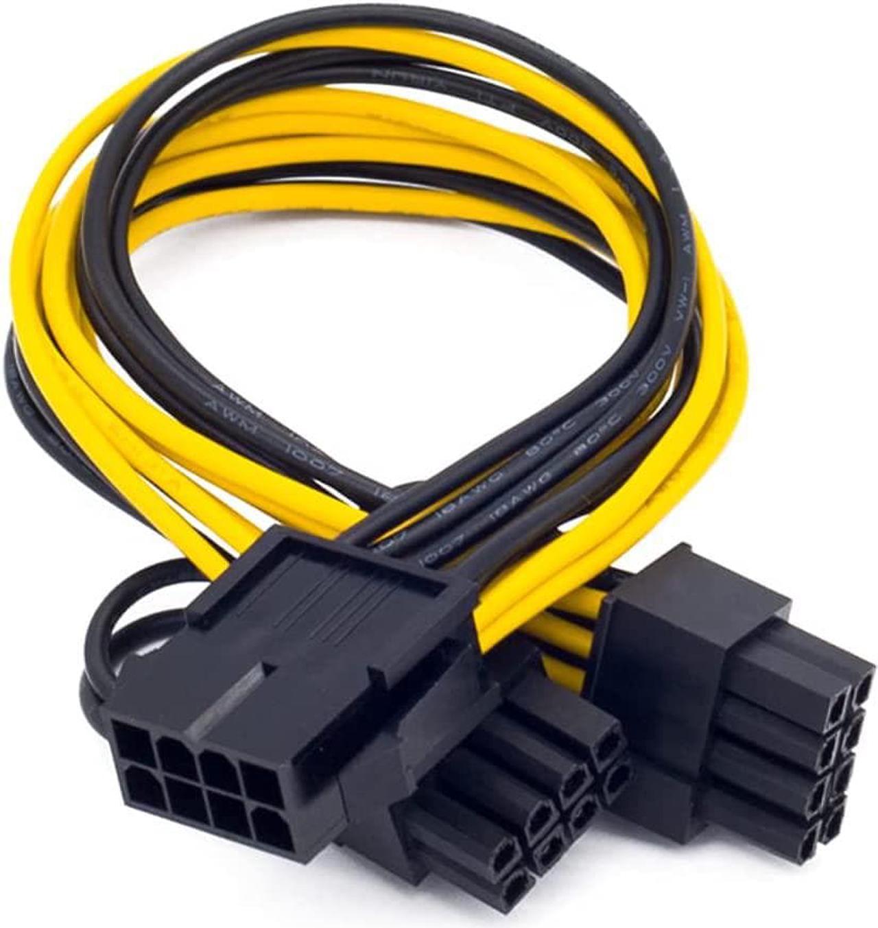 CPU 8Pin to GPU Dual 8Pin (6Pin + 2Pin) Power Supply Cable 25cm Power Adapter Cable for Graphics Video Card BTC Miner