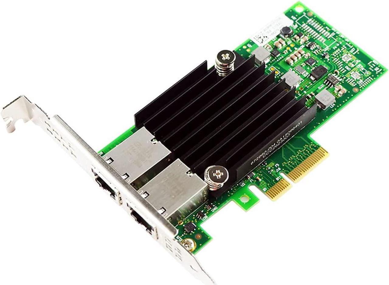 10Gb PCI-E Dual RJ45 Port Network Card Intel X550AT2 Chip with Low Bracket PCI ExpressX4 NIC Network Adapter for Server Support Windows 7/8/10/Server,UEFI, VMware