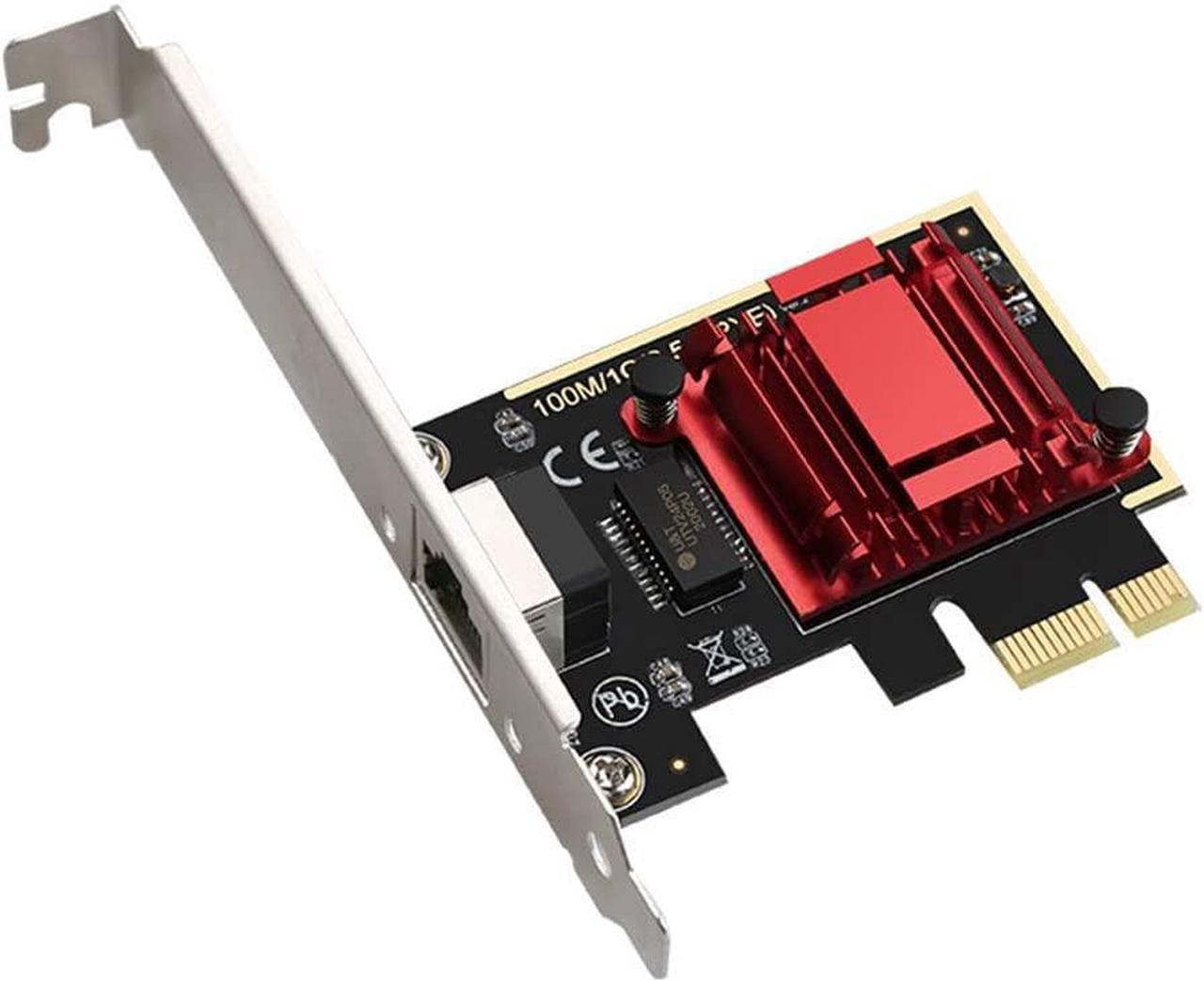 diewu TXA092 PCIE Card 2.5Gbps Gigabit Network Card 10/100/1000Mbps RTL8125b RJ45 Ethernet Network Card PCI-E Network Adapter