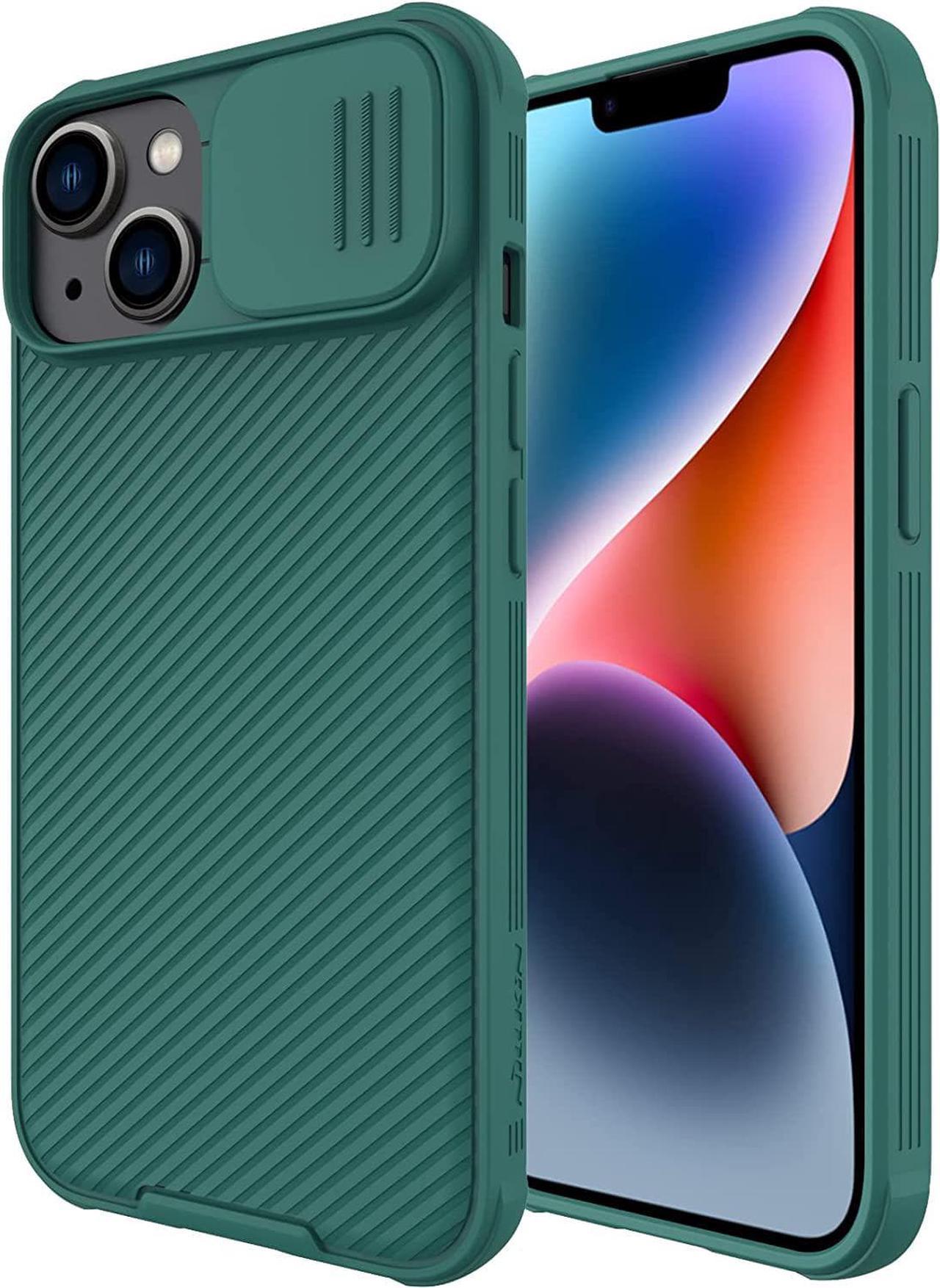 Nillkin for iPhone 14 Plus Case with Slide Camera Cover [Lens Plustection] CamShield Plus Anti-Scratch & ShockPlusof Plustective Phone Case for iPhone 14 Plus 6.7 inch - Green