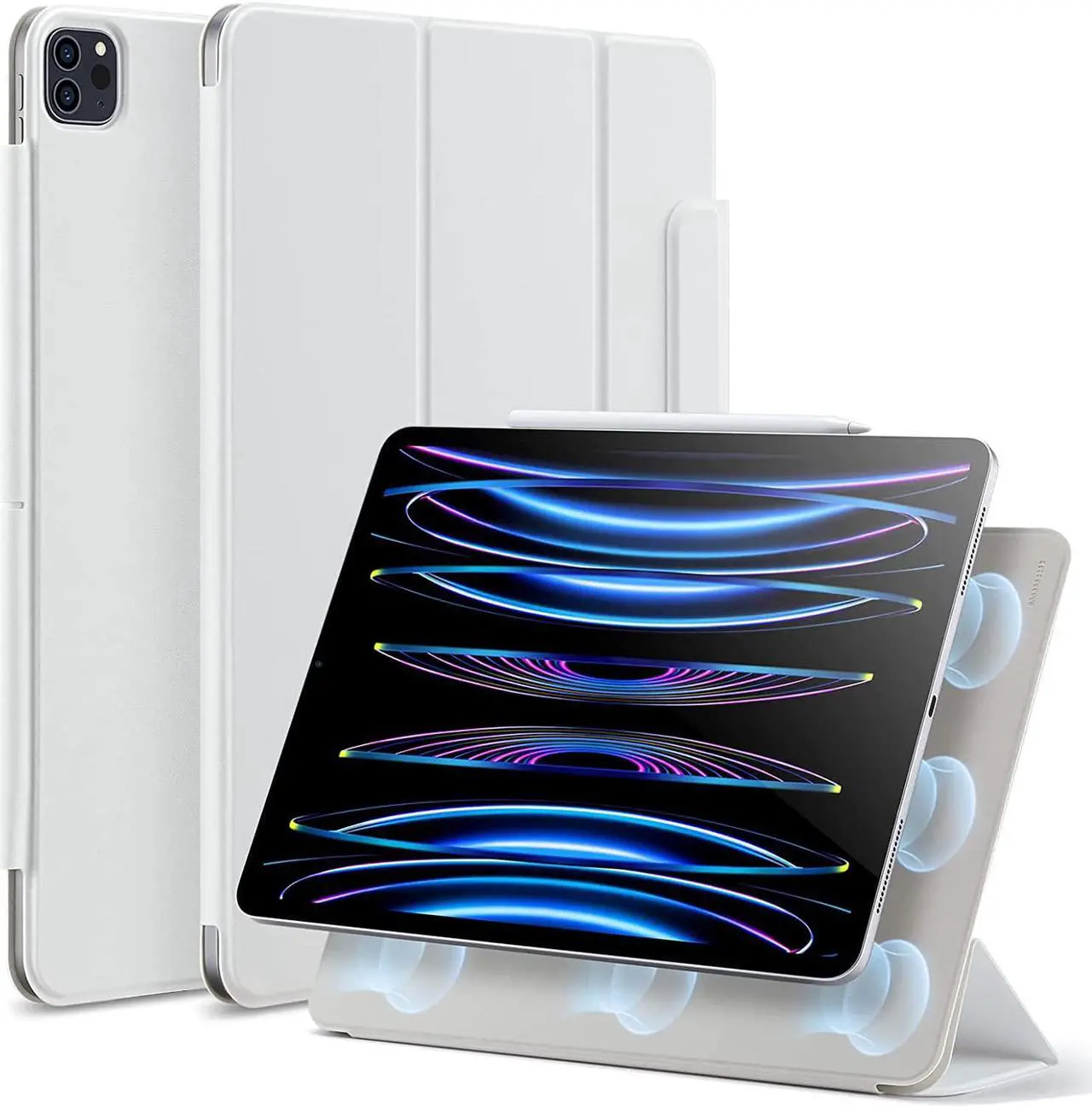 Main image of ESR for iPad Pro 11 Inch Case, iPad 11 Pro Case (2022/2021/2020, 4th/3rd/2nd Generation), Convenient Magnetic Attachment, 2-Way Stand, Full Pencil 2 Support, Rebound Magnetic Case, Brilliant White