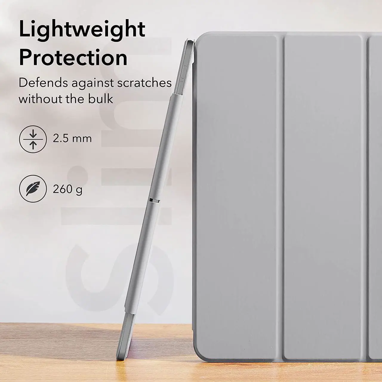 Alt view image 7 of 7 - ESR for iPad Pro 11 Inch Case, iPad 11 Pro Case (2022/2021/2020, 4th/3rd/2nd Generation), Convenient Magnetic Attachment, 2-Way Stand, Full Pencil 2 Support, Rebound Magnetic Case, Grey