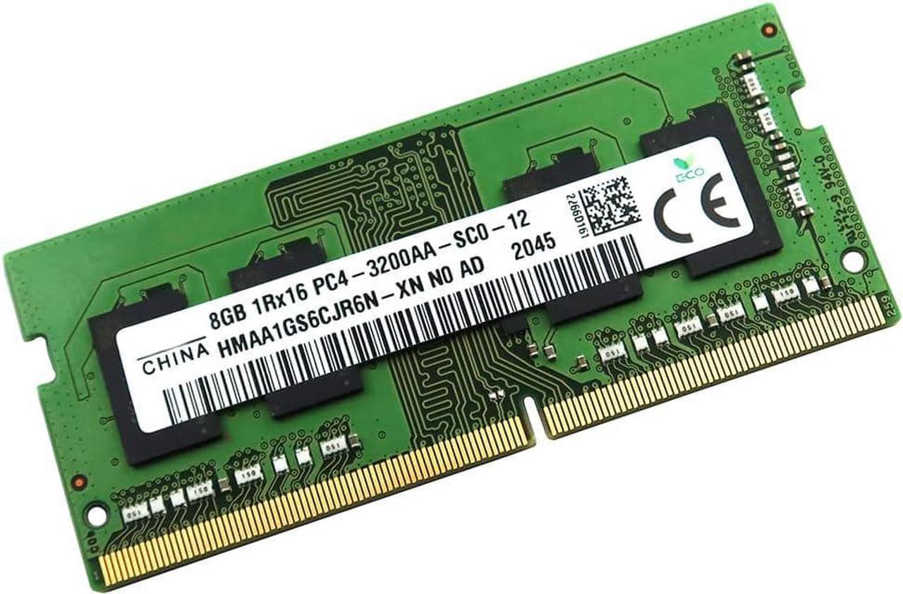 Laptop Memory HMAA1GS6CJR6N-XN Compatible Replacement Spare Part for HMAA1GS6CJR6N 8GB 1Rx16 DDR4 SO-DIMM PC4-25600 3200MHz 260-Pin Non-ECC CL22 1.2V