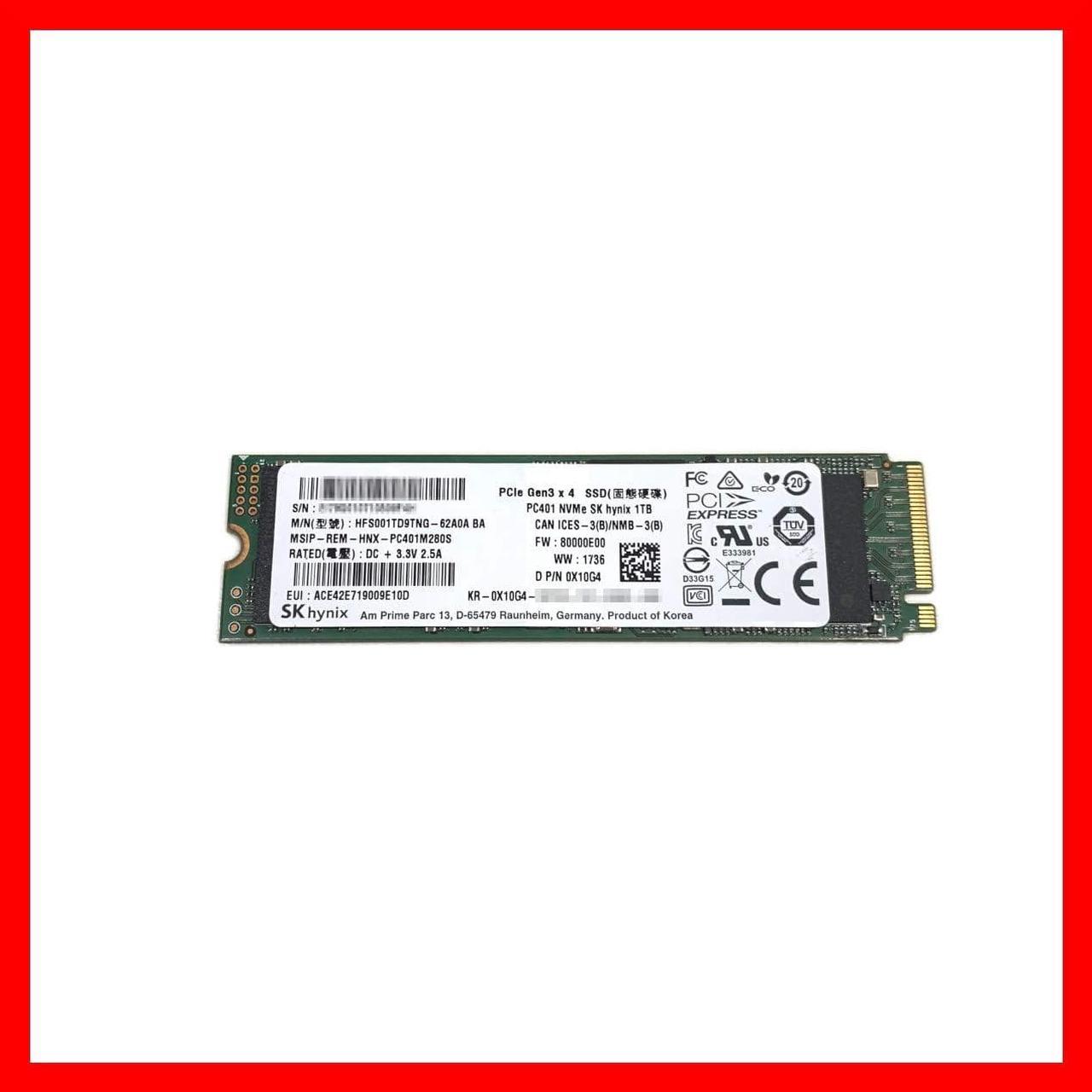 PC401 1TB SSD PCIe Gen3 x4 M.2 2280 NVMe HFS001TD9TNG