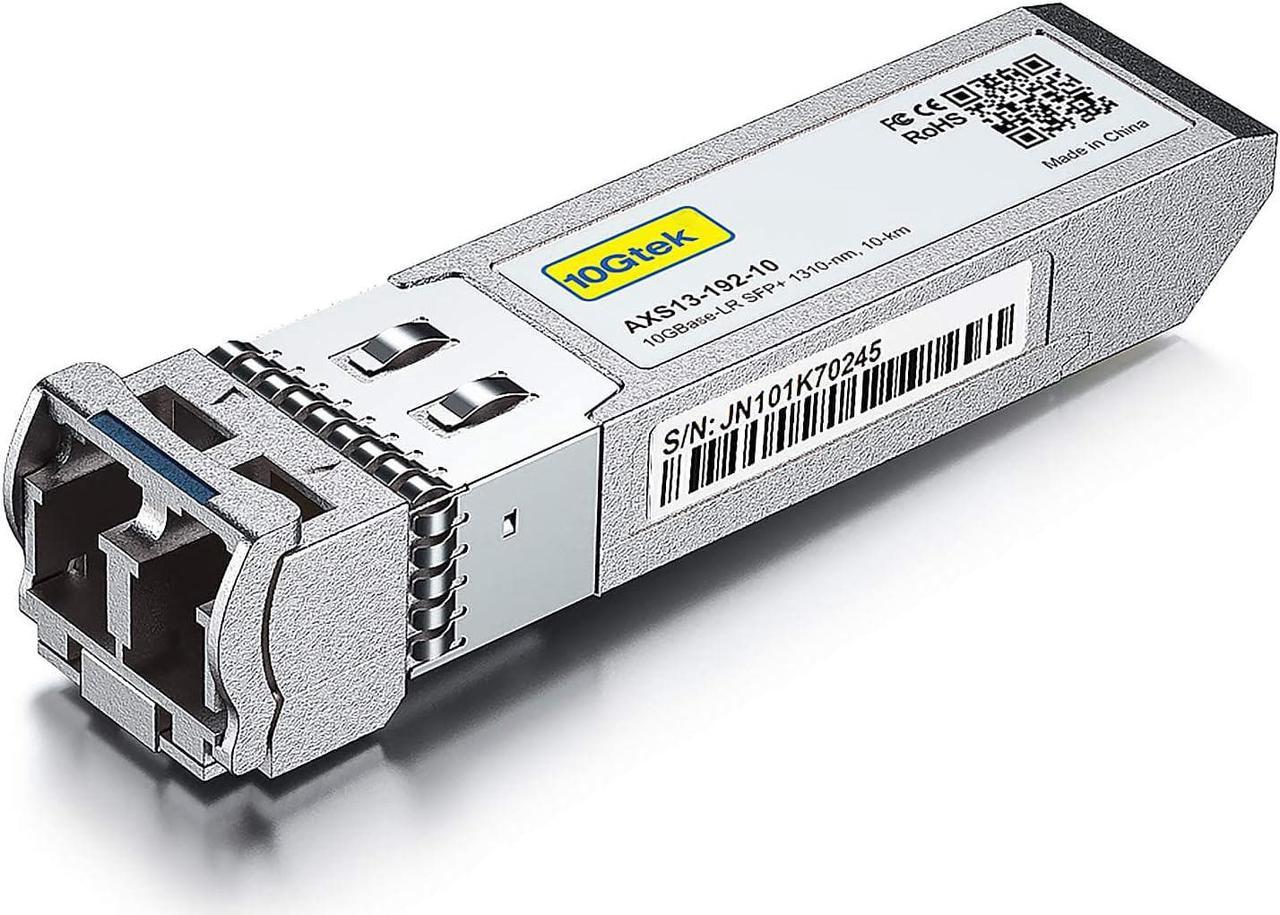 10Gtek 10GBase-LR SFP+ Transceiver, 10G 1310nm SMF, up to 10 km, Compatible with  SFP-10G-LR, Meraki MA-SFP-10GB-LR, Ubiquiti UniFi UF-SM-10G, Mikrotik, Fortinet, Netgear and More