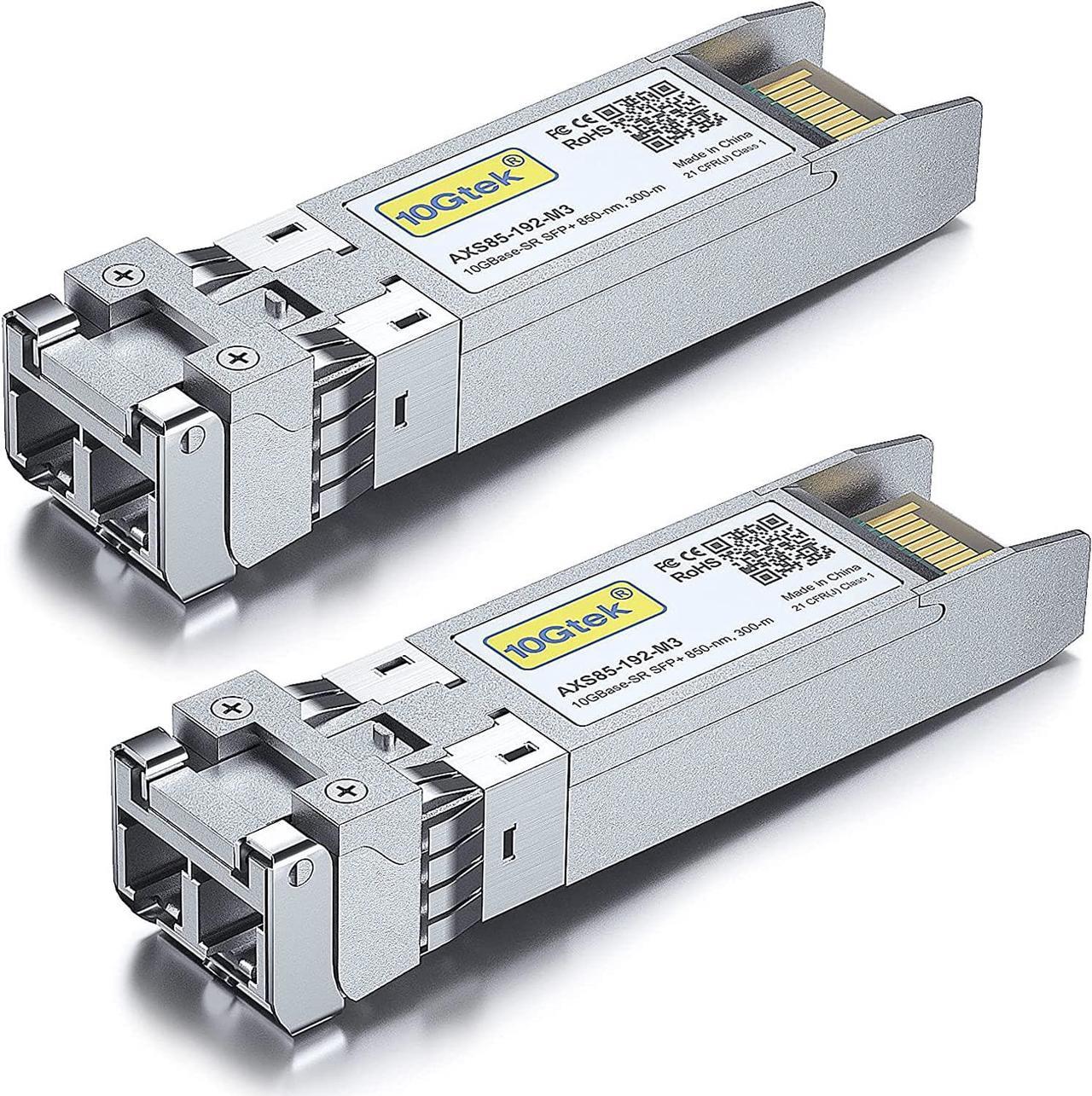 10GBase-SR SFP+ Transceiver, 10G 850nm MMF, up to 300 Meters, Compatible with Brocade 10G-SFPP-SR