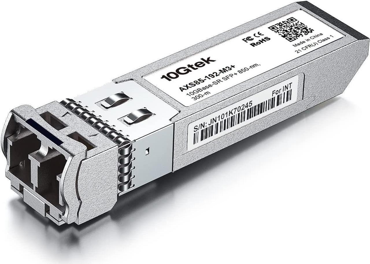 Industrial Grade 10GBase-SR SFP+ Transceiver, 10G 850nm MMF, up to 300 Meters, Compatible with  SFP-10G-SR, Meraki MA-SFP-10GB-SR, Ubiquiti UniFi UF-MM-10G, Fortinet, Mikrotik, Netgear and More