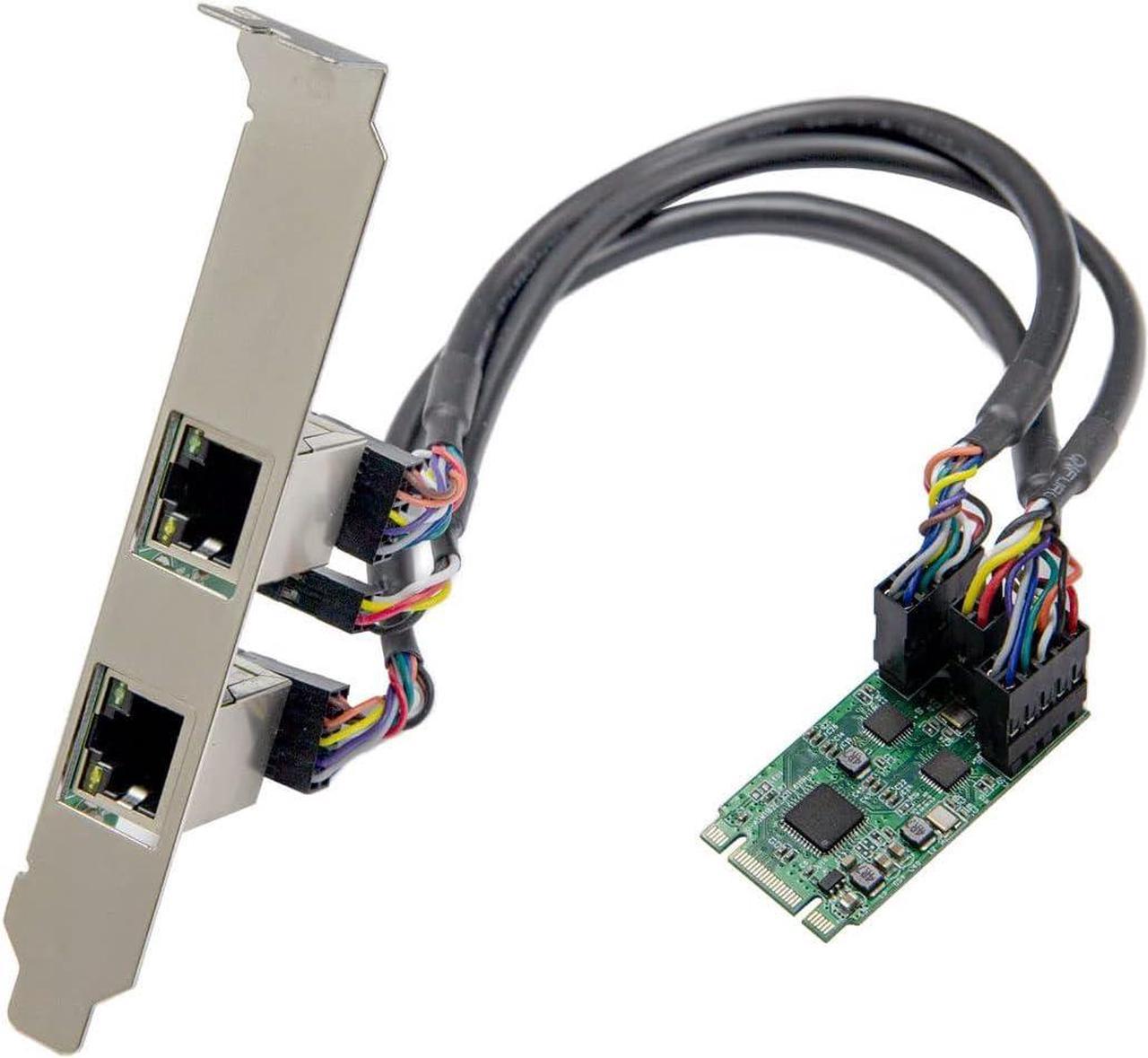 I/O Crest M.2 (B & M-Key) PCIe Interface Single Port Gigabit Ethernet Modules NIC RealTek RTL8111H Chipset