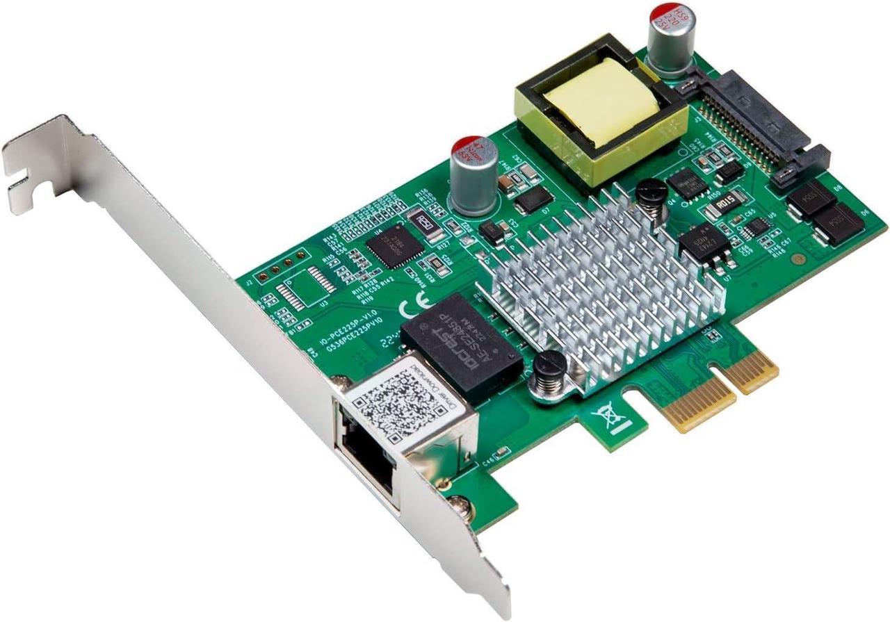 IO Crest 2.5 Gigabit POE+ PCI-e x1 Ethernet Network Card