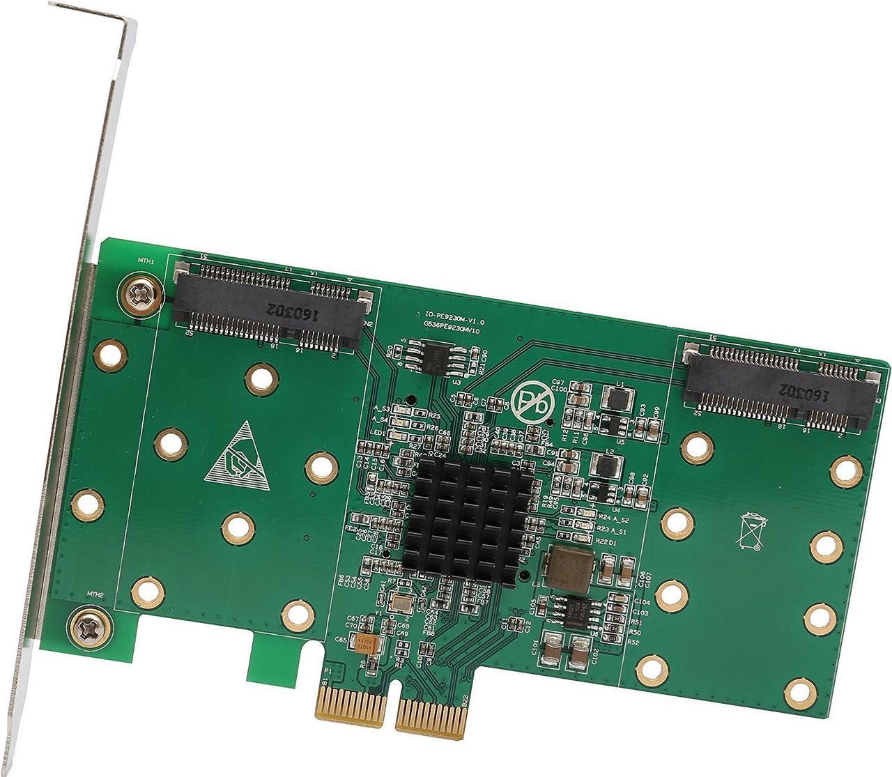 IO Crest 4 Slot mSATA SSD to Pci-E X2 Adapter with Raid Support (SI-PEX40109)