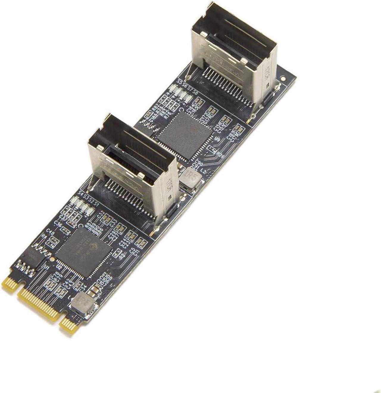 8 Port Non-RAID SATA III 6Gbp/s to M.2 B+M Key Adapter PCI-e 3.0 x2 bandwith