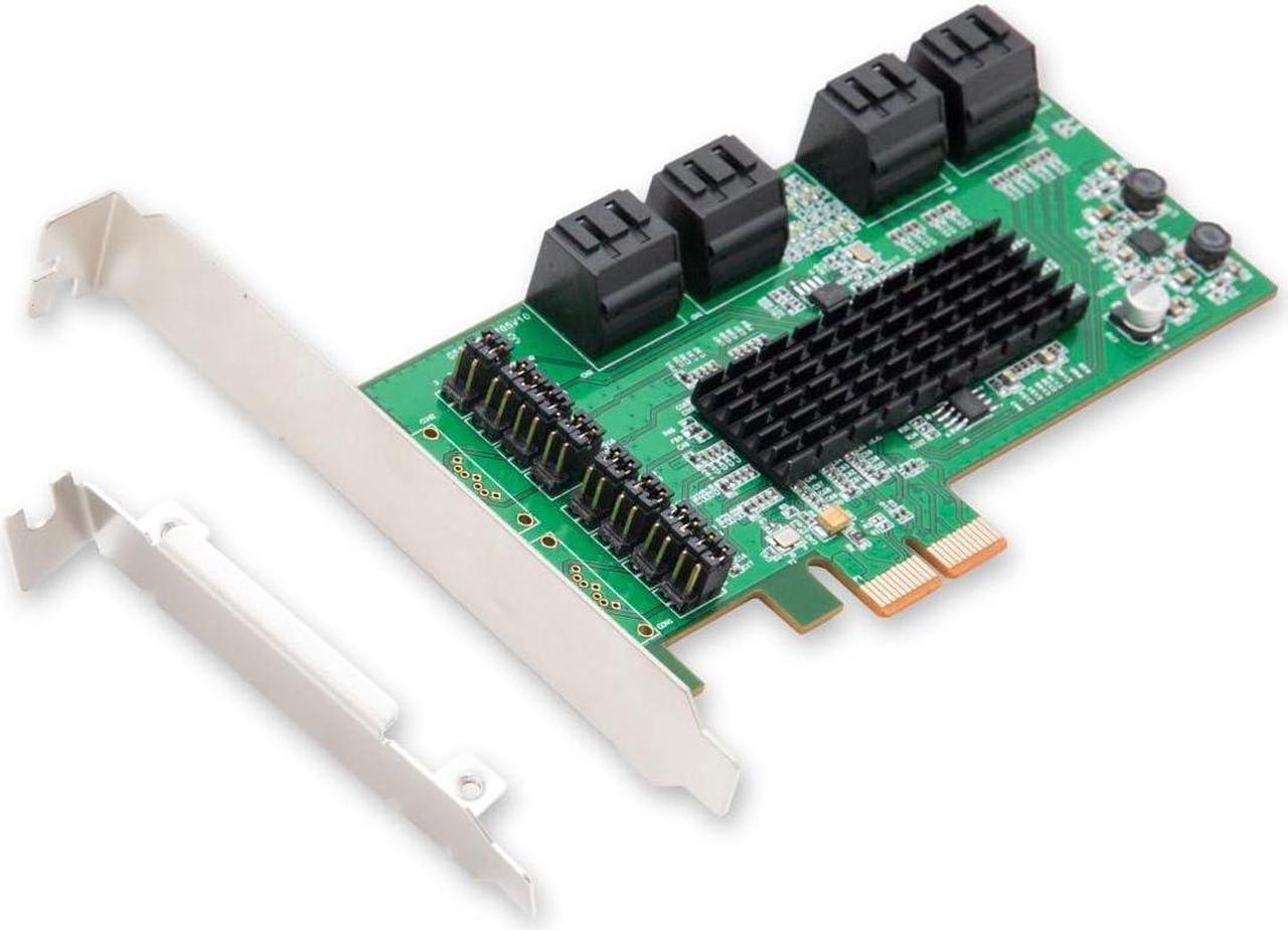 IO CREST SI-PEX40071 SATA III 8 Port Controller Card PCE-e 2.0 x2 with Low Profile Bracket