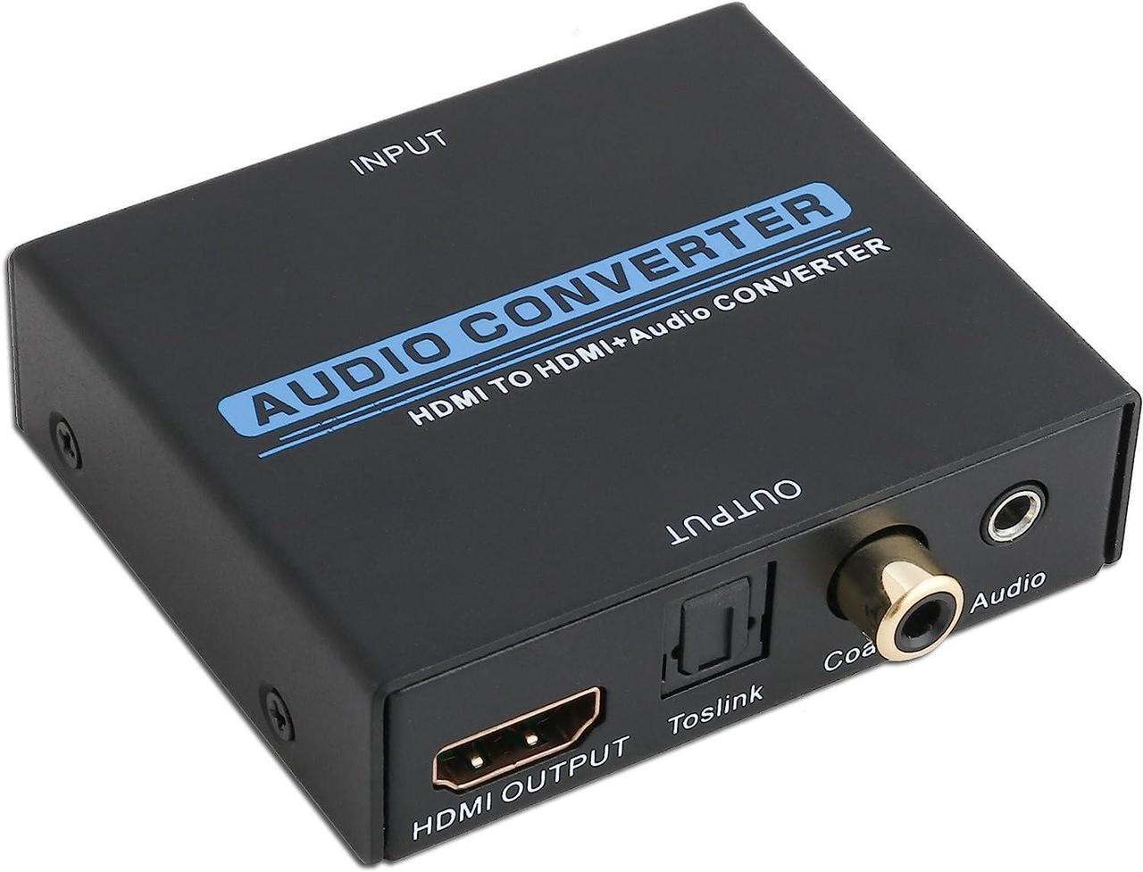 IO Crest Digital HDMI Audio Extractor Converter SPDIF + 3.5MM Output Supports HDCP 2.2, Dolby Digital/DTS Passthrough