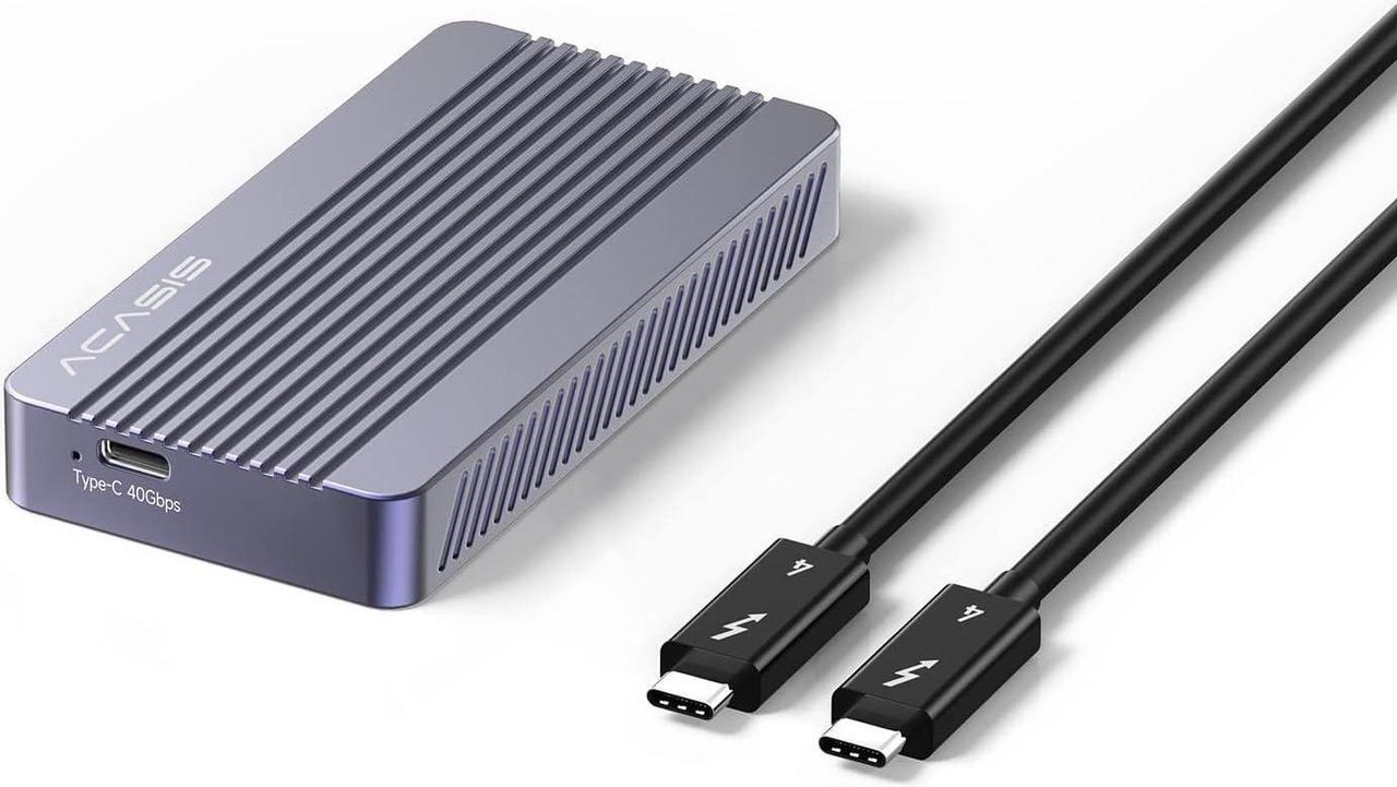 Main image of FREEGENE ACASIS 40Gbps M.2 NVMe SSD Enclosure, Upgraded Sturdy 8TB USB-C Aluminum External Hard Drive Enclosure with Thunderbolt 4 Cable 1.64ft/50cm