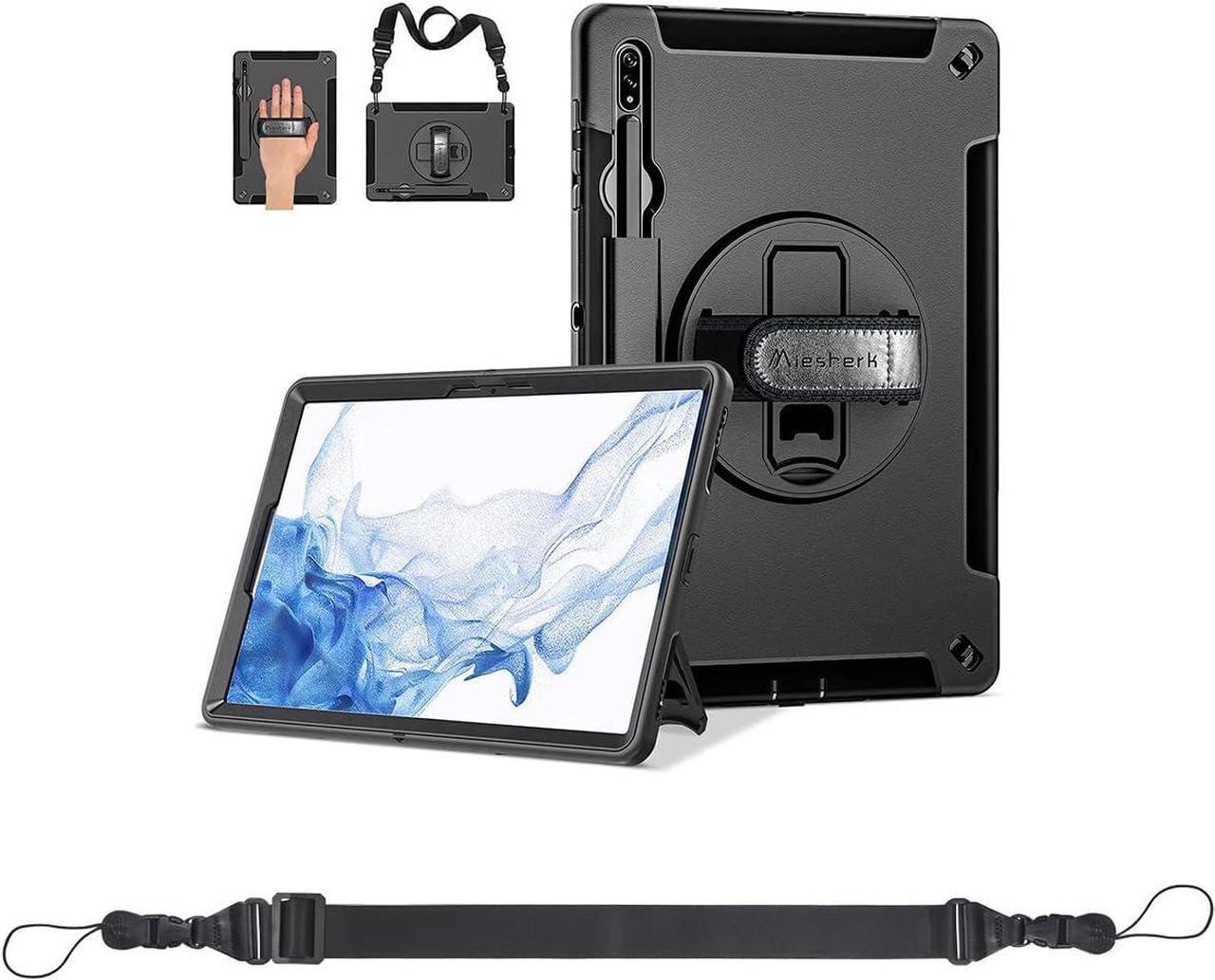 Case for Samsung Galaxy Tab S8 Plus 12.4 Inch 2022 + Adjustable Replacement iPad Shoulder Strap - Get 2