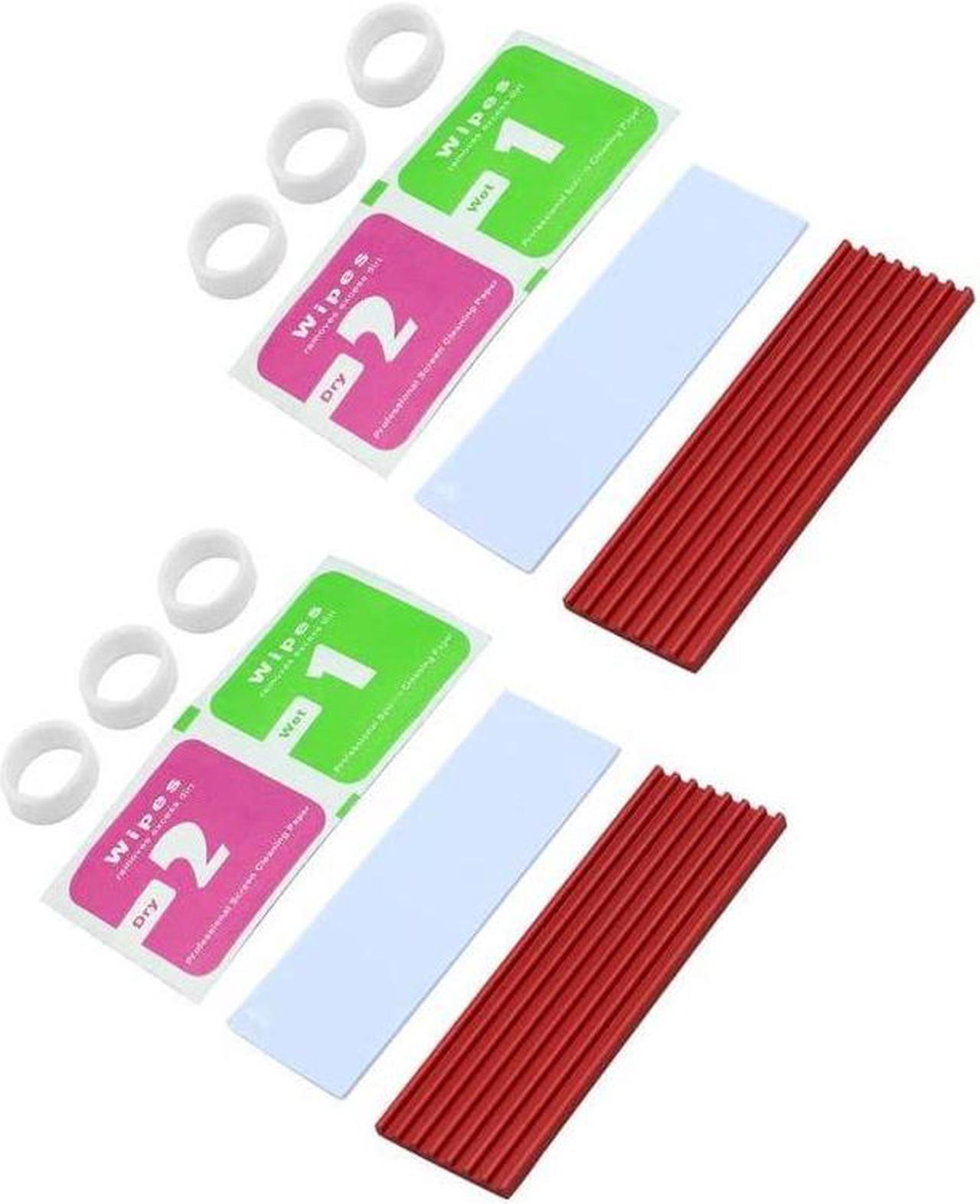 2/4/15pcs M.2 Solid State Hard Disk Heat Sink Aluminum for NGFF NVME PCIE 2280 SSD Solid State Drive (2pcs-Red)