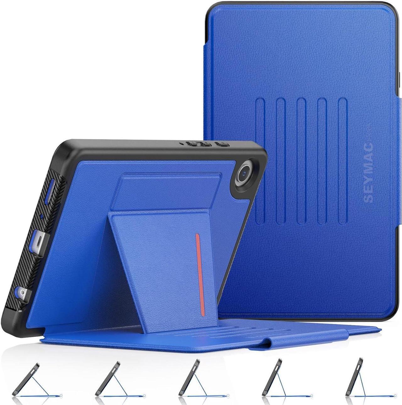 for Galaxy Tab A9 5G Tablet Case 8.7'', Smart Auto Sleep Cover with Magnetic Multi-Angles Stand, Card Slot for Galaxy Tab A9 8.7'' SM-X110/X115/X117 (Blue)