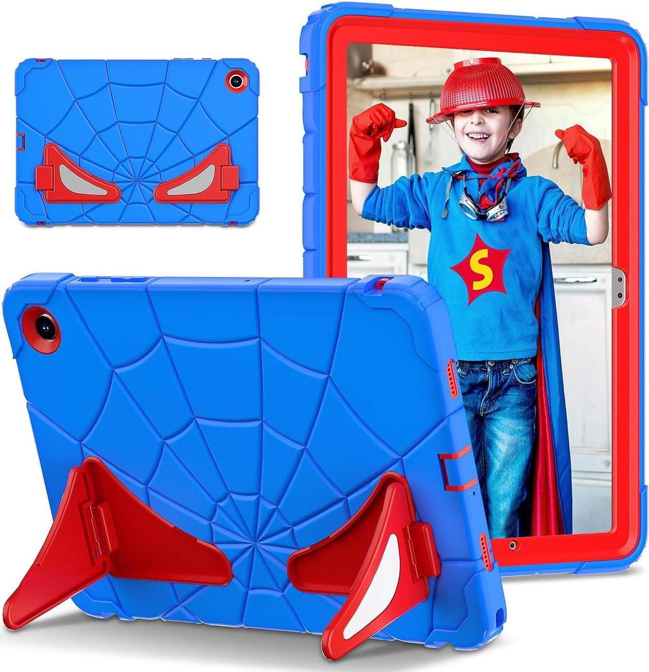 Shockproof Case for Galaxy Tab A9 Plus 11'' 2023,3-Layer Silicone+PC Hybrid Rugged Heavy Duty with Kickstand Kids Friendly Children Boys for  Galaxy Tab A9+ 2023 (Blue+Red)