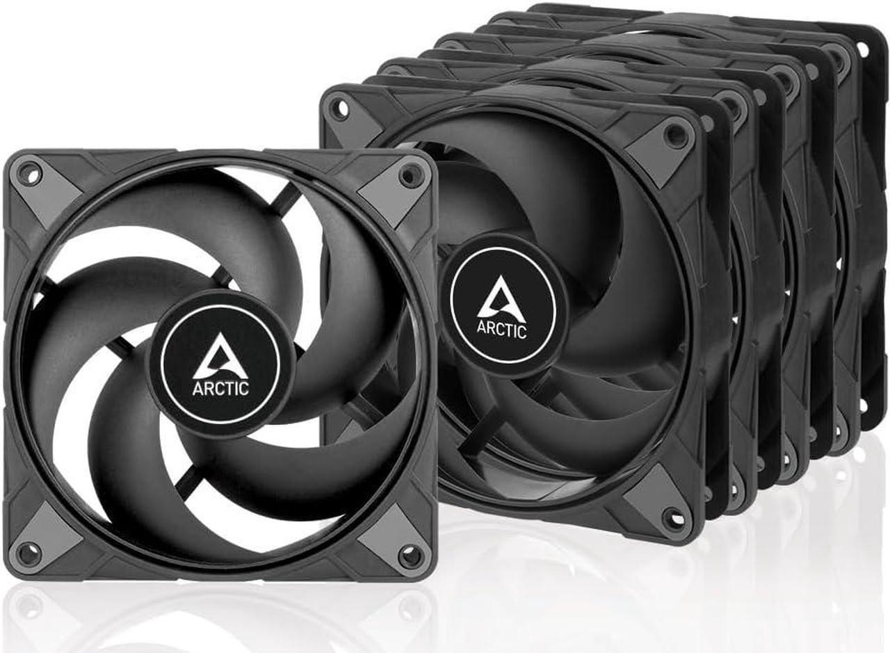 Main image of ARCTIC P12 Max (5 Pack) - High-Performance 120 mm case Fan, PWM Controlled 200-3300 RPM, optimised for Static Pressure, 0dB Mode, Dual Ball Bearings - Black