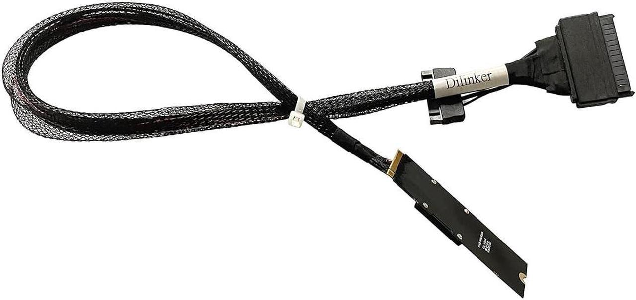 SlimSAS 8X to 2*MiniSAS HD 4X,SFF-8654 74Pin to 2*SFF-8643 36Pin Cable 80cm(Broadcom MPN 05-60002-00)