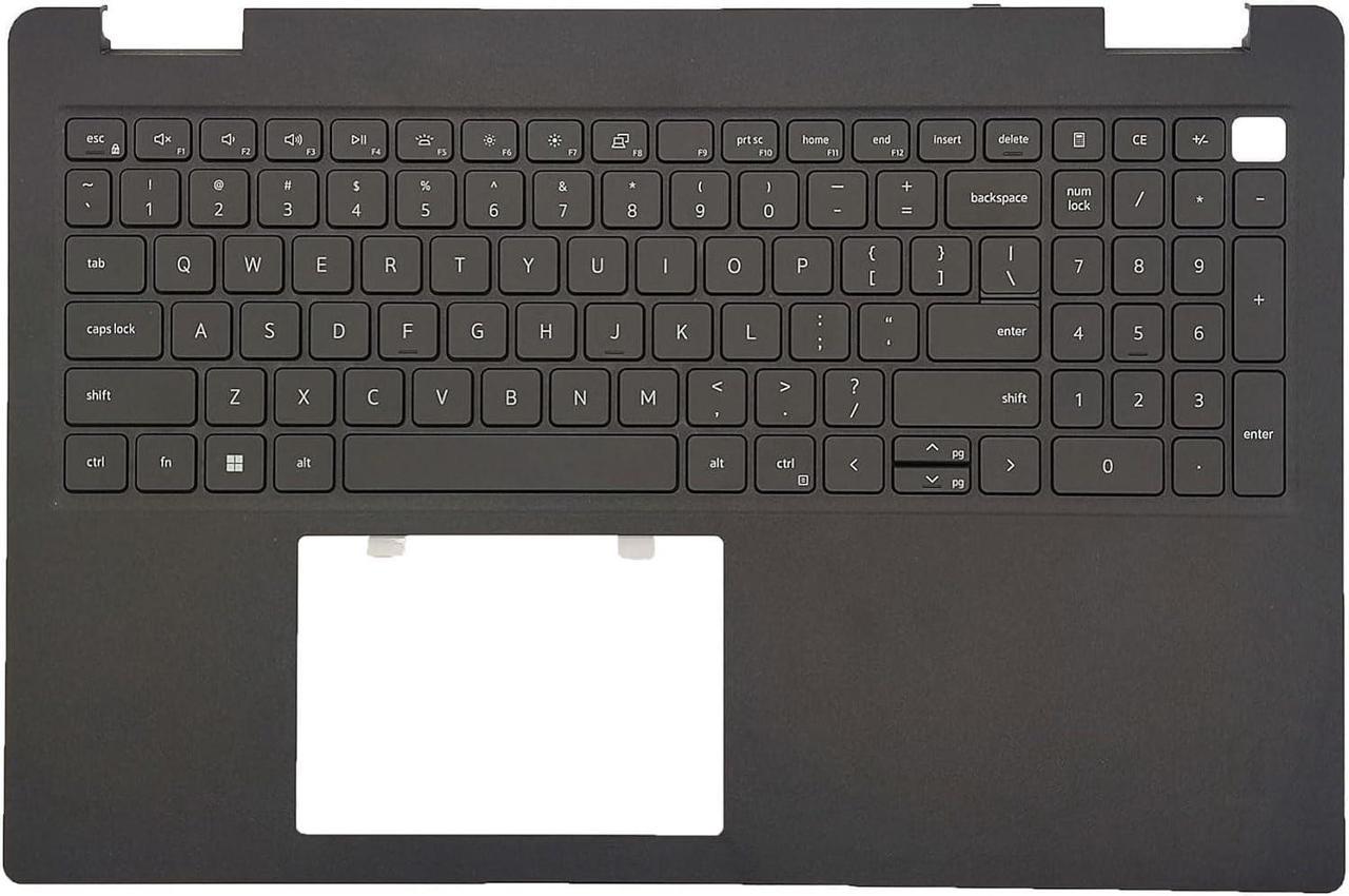 New Upper Case Palmrest Backlit Keyboard Assembly Replacement for D-ELL Latitude 3520 E3520 Series Laptop Top Cover US Layout DJP76 0DJP76 Black