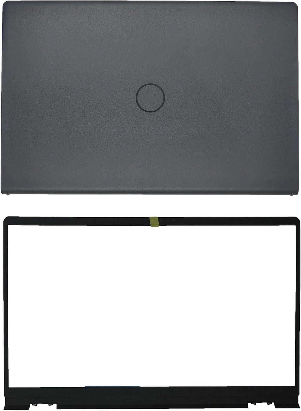 Replacement LCD Back Cover with Front Bezel for D-ELL Inspiron 15 3510 3511 3515 3520 Laptop Top Case Rear Lid 00WPN8 09WC73 Black