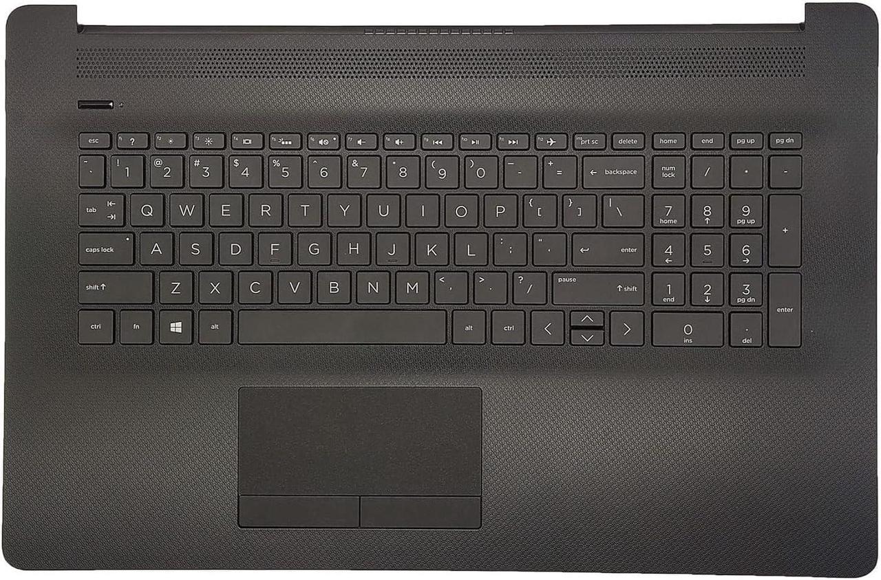 Main image of Replacement Upper Case Palmrest for H-P 17-by 17-ca 17t-by 17z-ca Series Laptop 73H0 ToucH-Pad and ODD Backlit Keyboard Assembly Top Cover L70716-001 Jet Black