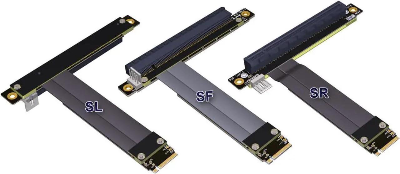 Main image of ADT-Link PCIe 4.0/3.0 x4 M.2 NGFF NVMe Key M Extender Cable to PCIE x16 Graphics Card Riser Adapter 16x PCI-e PCI-Express for M2 2230 2242 2260 2280 (50cm) (15cm, R43SL 3.0)